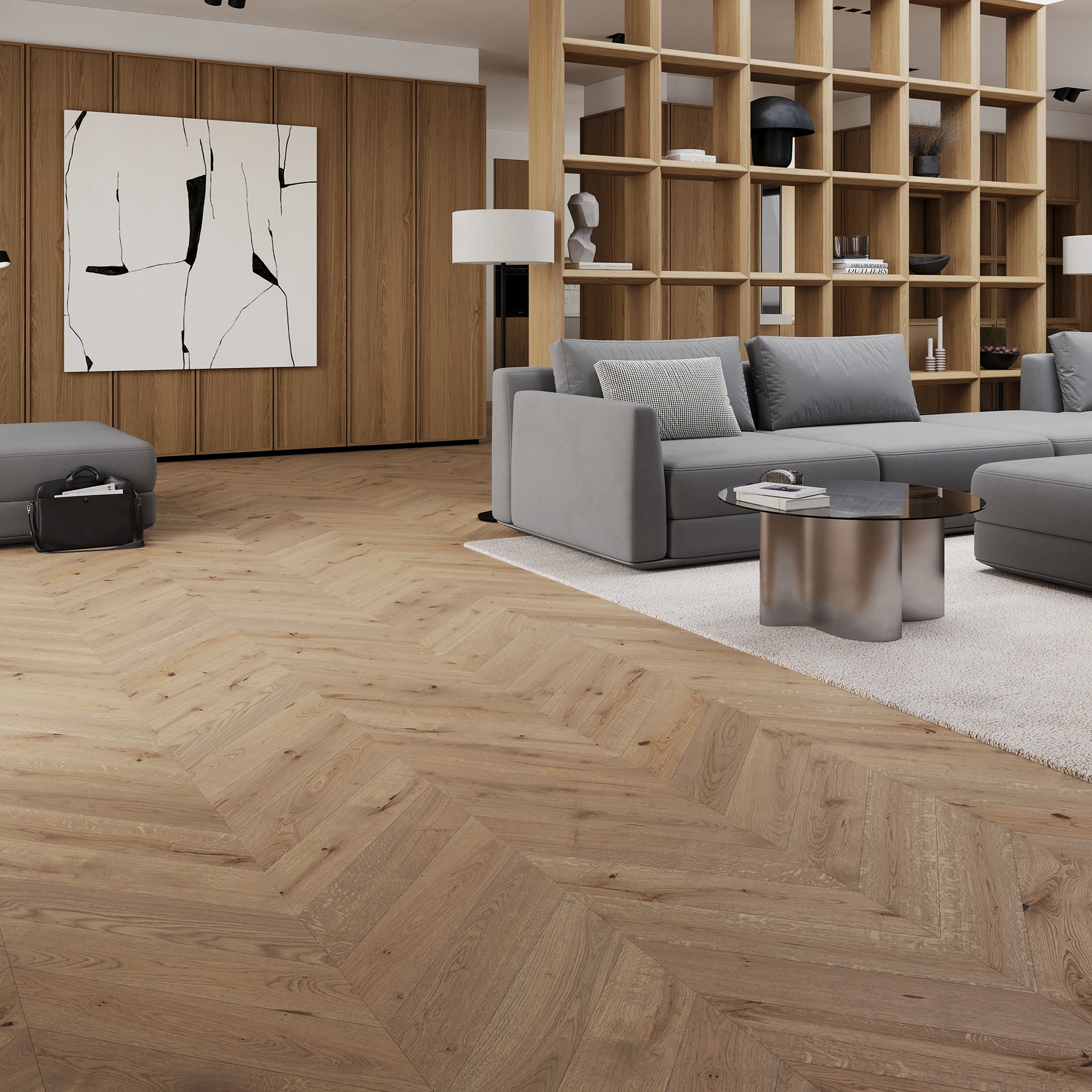 Dub SERENE Chevron 1WV000005 - Třívrstvá dřevěná podlaha