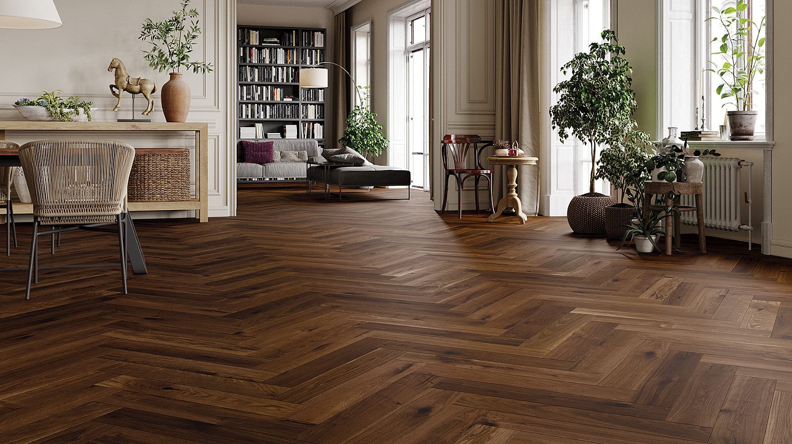 Dub TRAPANI Herringbone 130 1WC000032 - Třívrstvá dřevěná podlaha