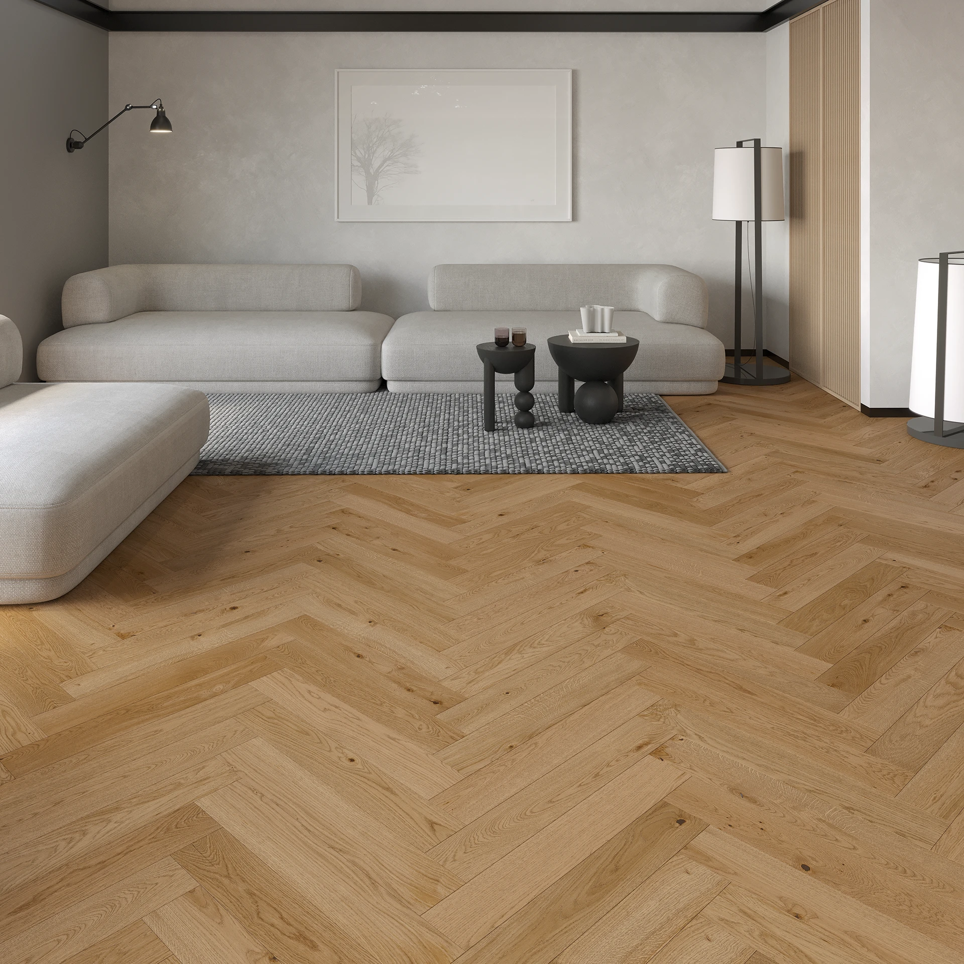 Dub MAINLAND Herringbone 110 1WC000003 - Třívrstvá dřevěná podlaha zobrazenie 2