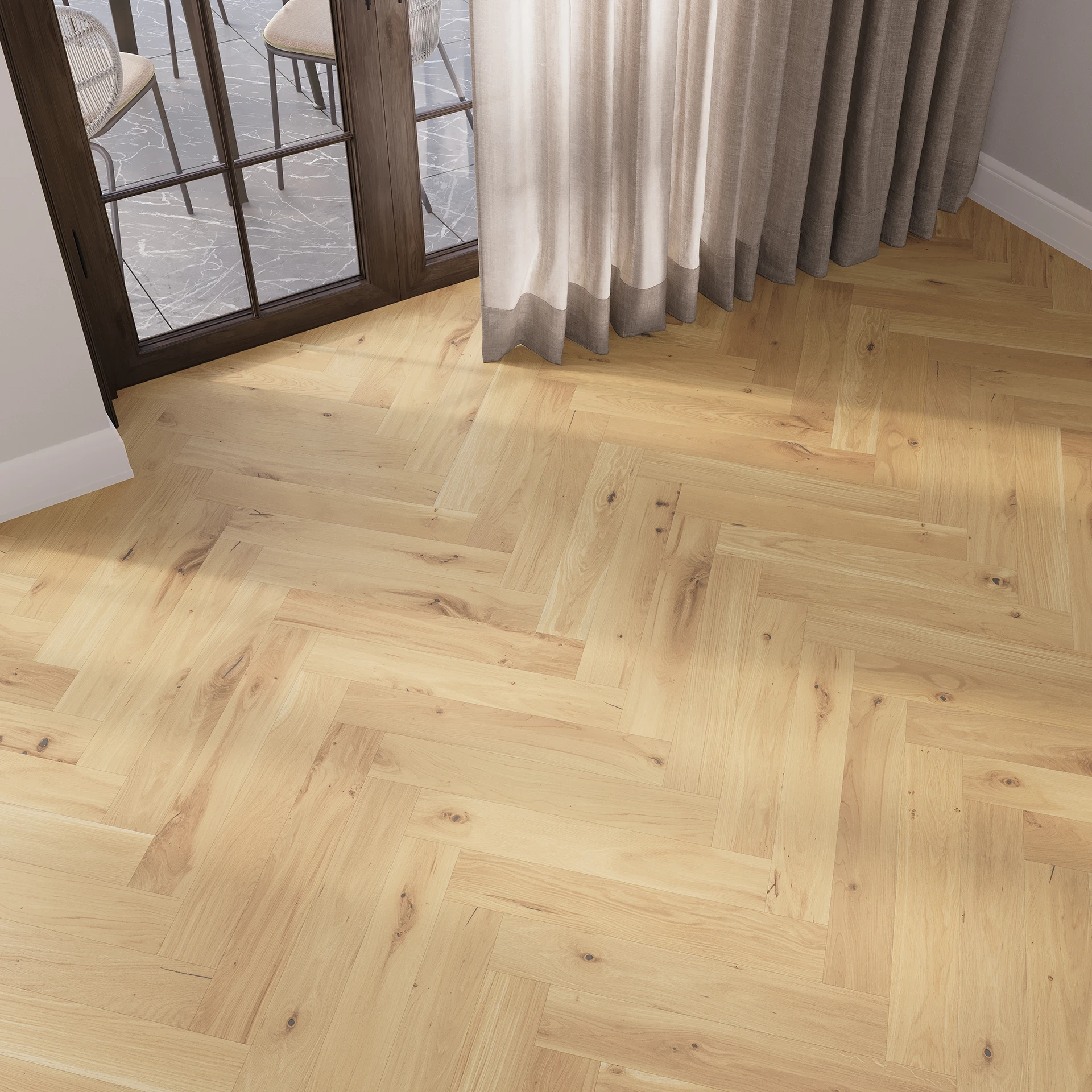 Dub RAMSEY Herringbone 110 1WC000015 - Třívrstvá dřevěná podlaha view 2