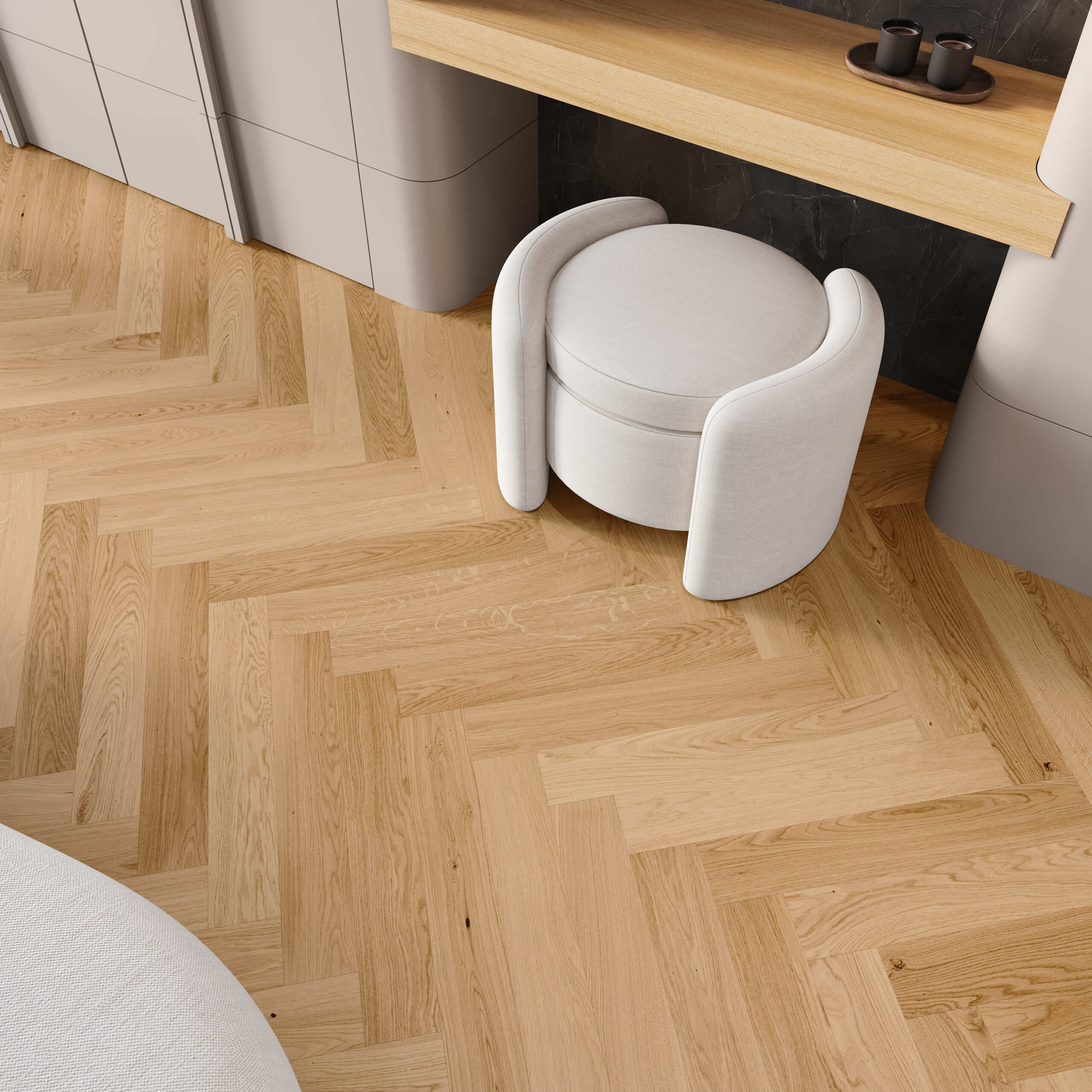 Dub BRIGHT Herringbone 110 1WC000016 - Třívrstvá dřevěná podlaha zobrazenie 3
