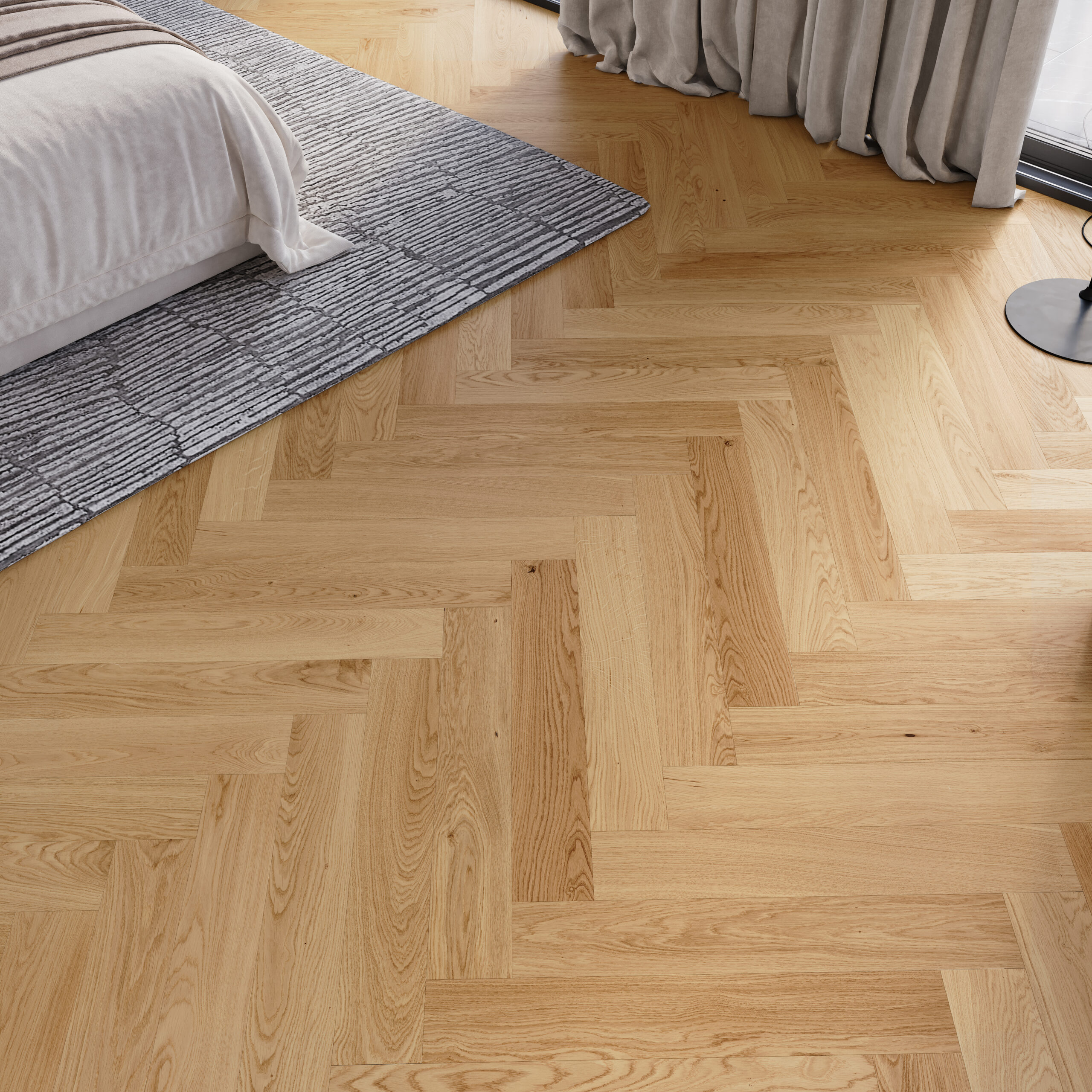 Dub BRIGHT Herringbone 110 1WC000016 - Třívrstvá dřevěná podlaha zobrazenie 2