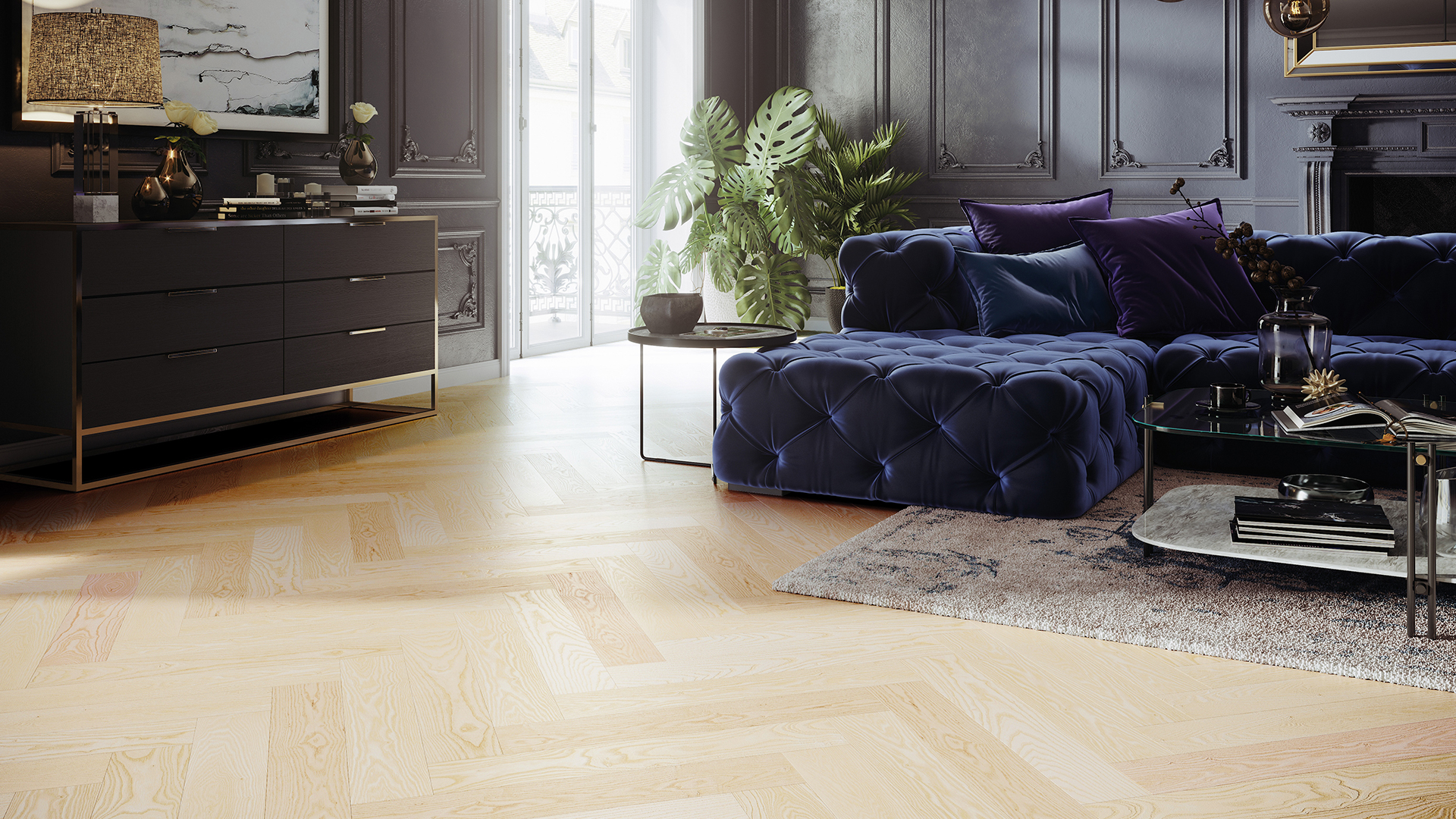 Jasan MOONLIGHT Herringbone 130 1WC000018 - Třívrstvá dřevěná podlaha