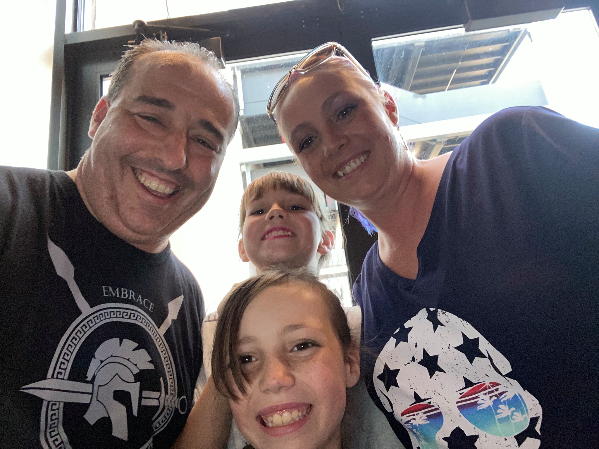 Richard Lambert with his wife and two daughters