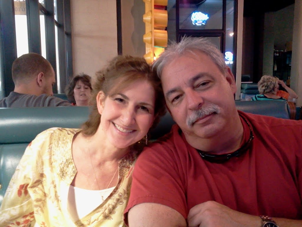 Oly and Dea Graham together at a restaurant table