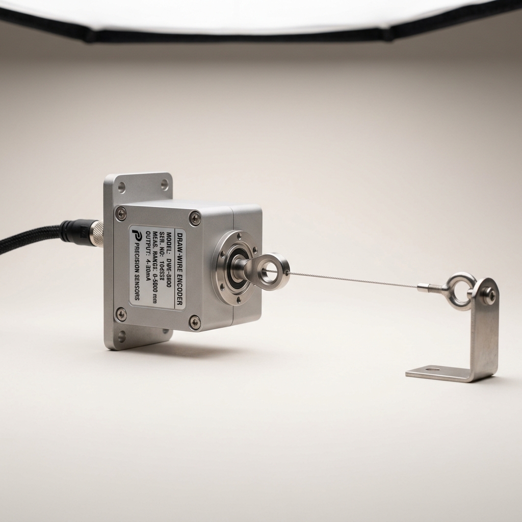 TR Electronic wire-actuated draw-wire encoder with pull cable