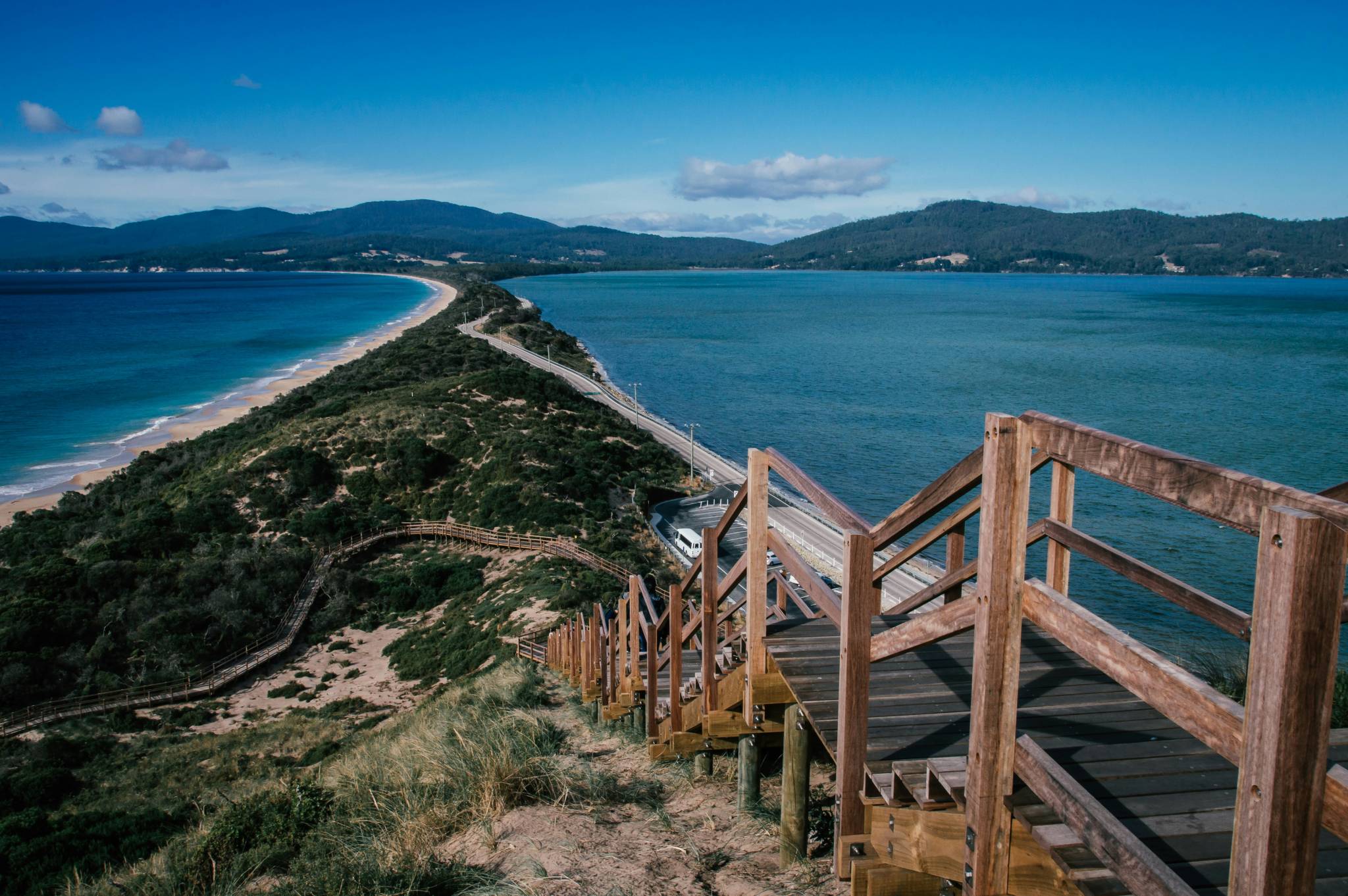 The lookout in the middle of bruny island tasmnaia.