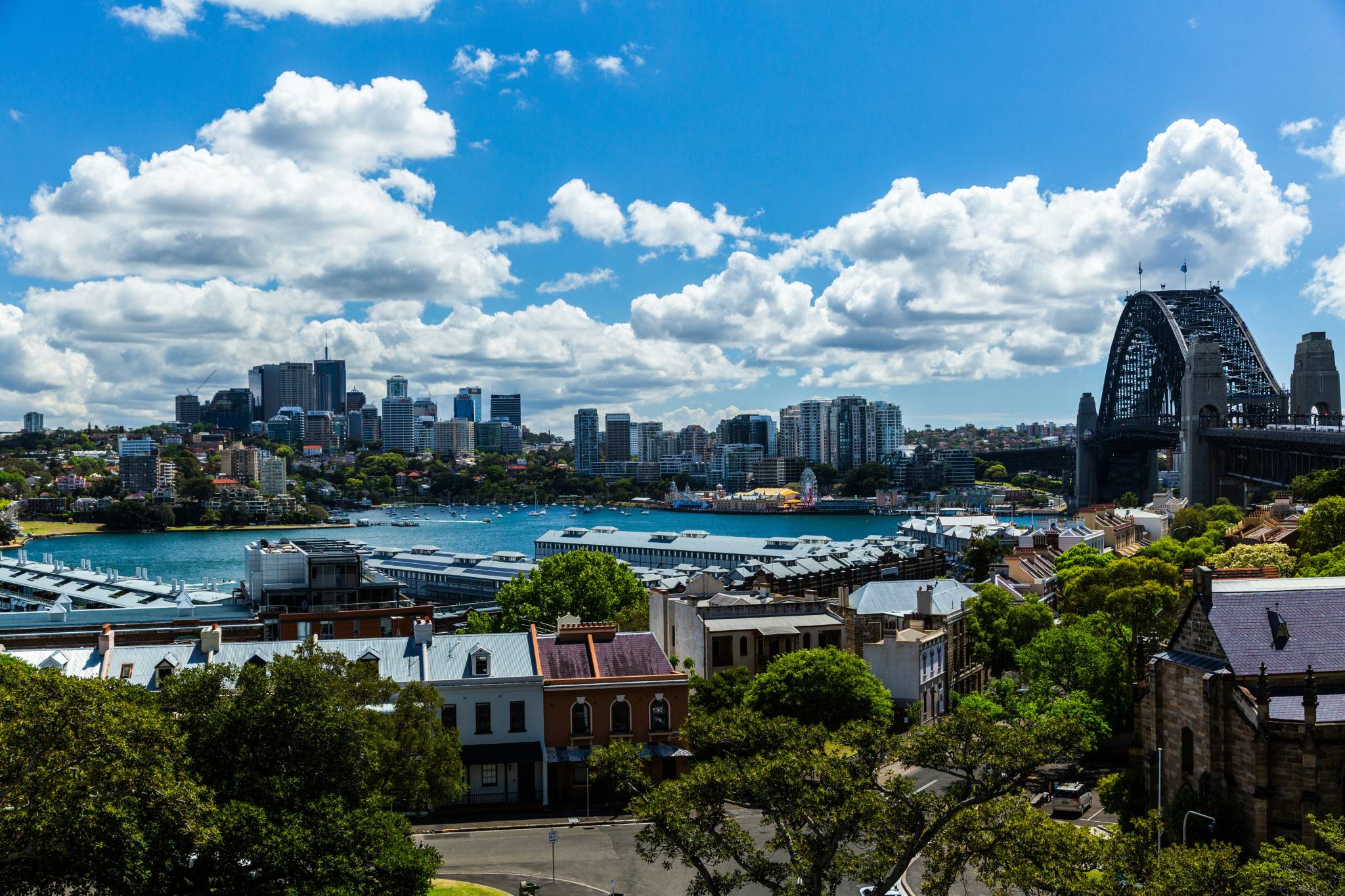 Sydney weather photo over looking the rocks.