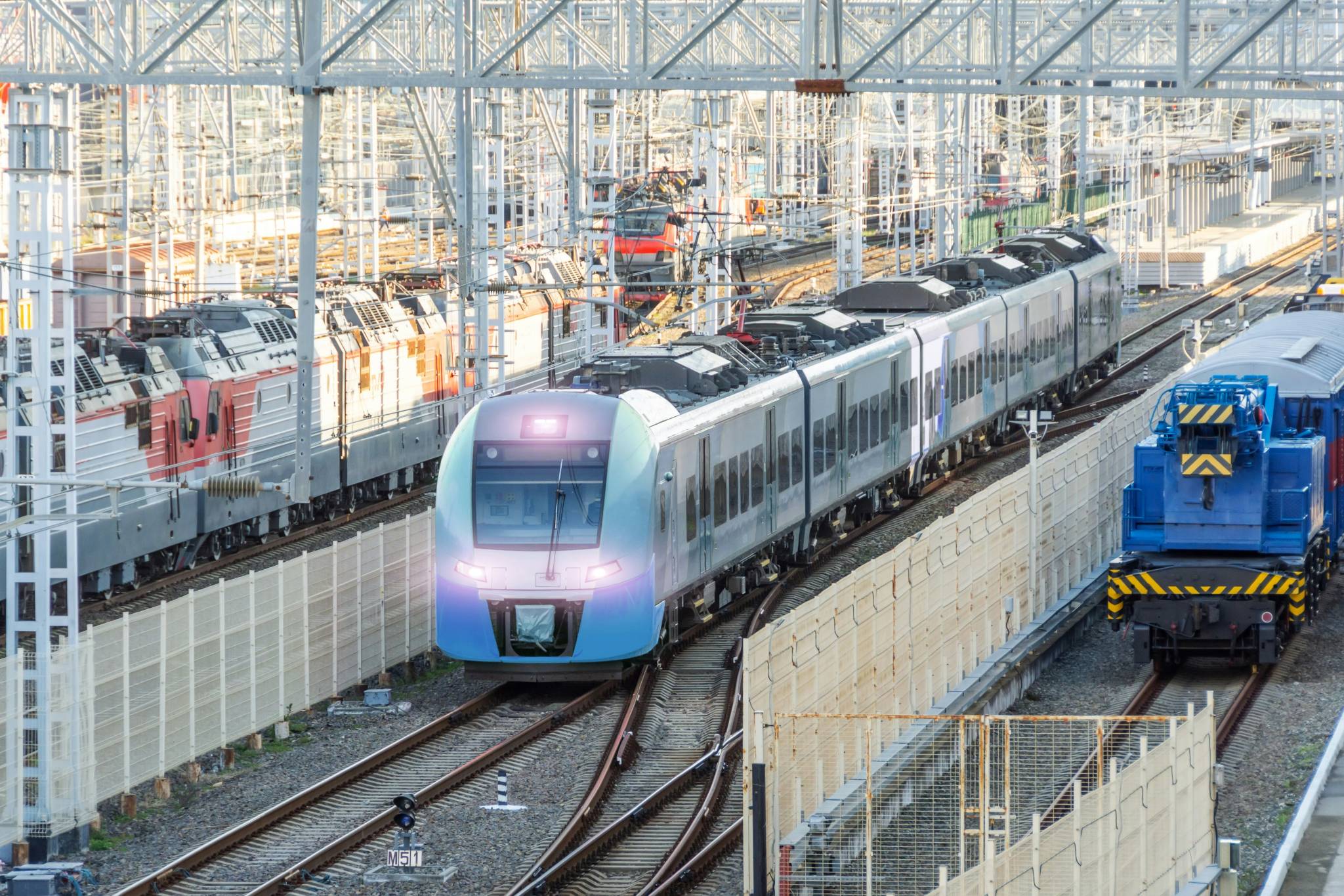 train arriving in a japanese train station