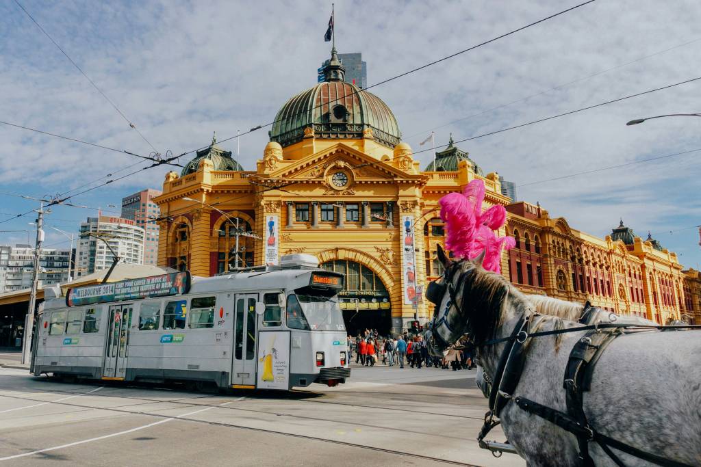 Melbourne public transportation system the tram.