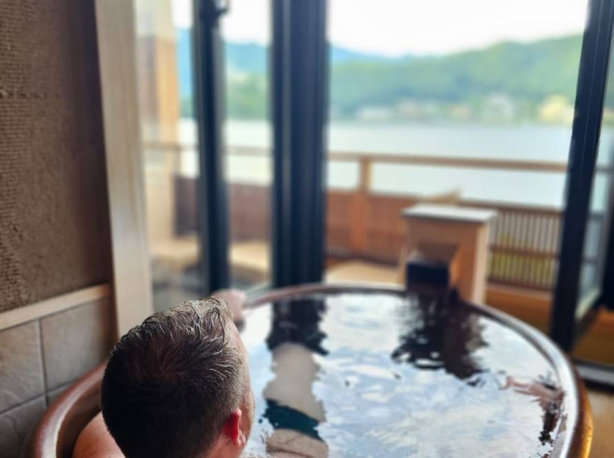 Inside a traditional Japanese ryokan
