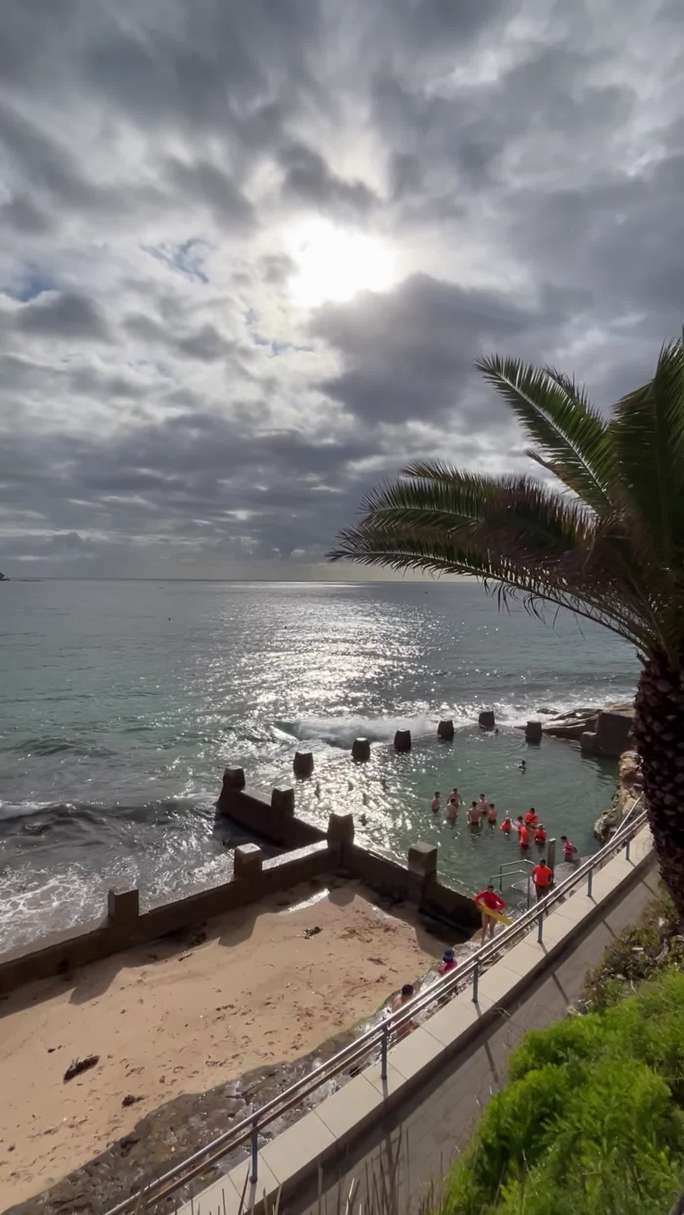 A tidal rock pool below the coastal walk at Coogee.