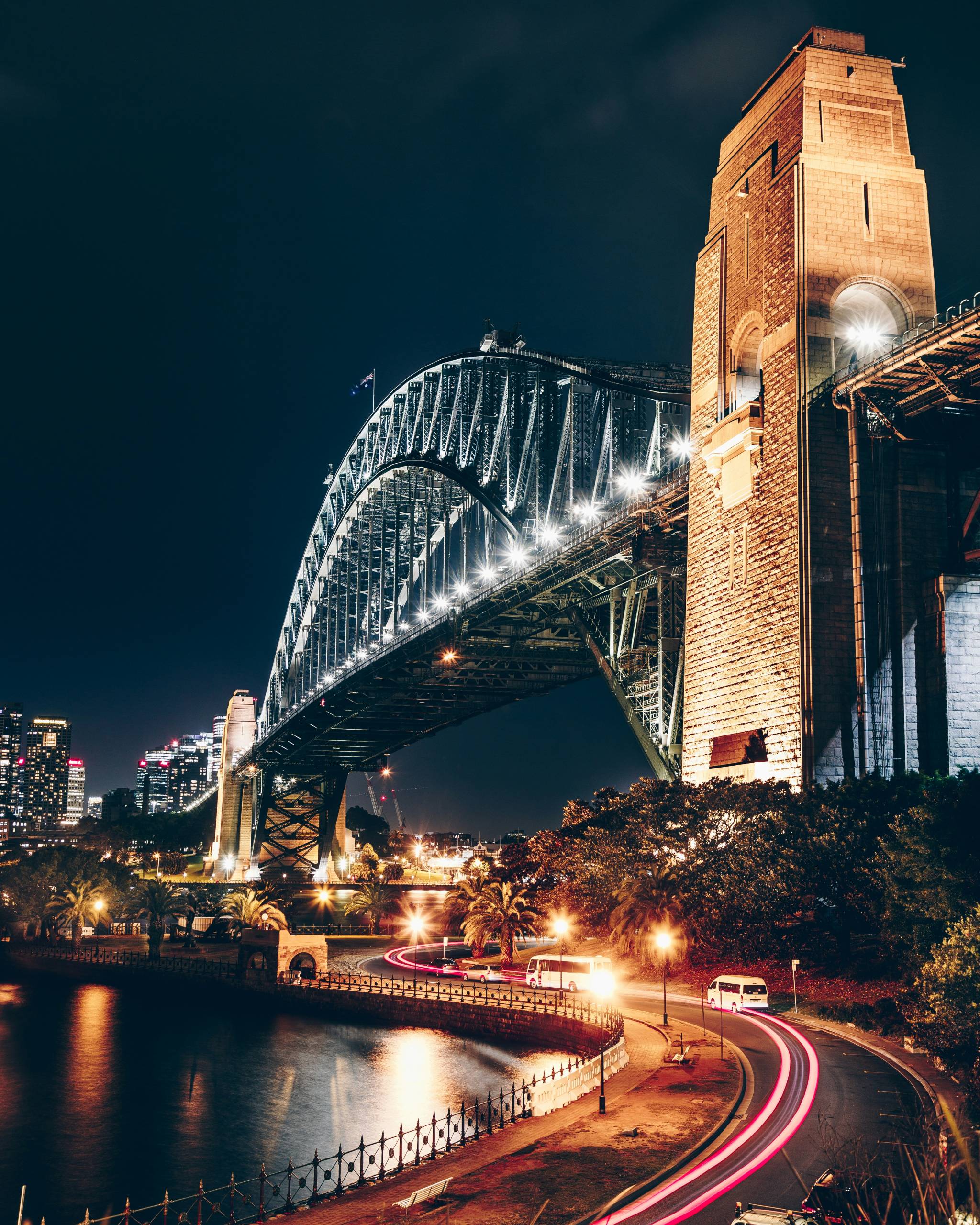 Picture of the sydney harbour bridge from the rocks.