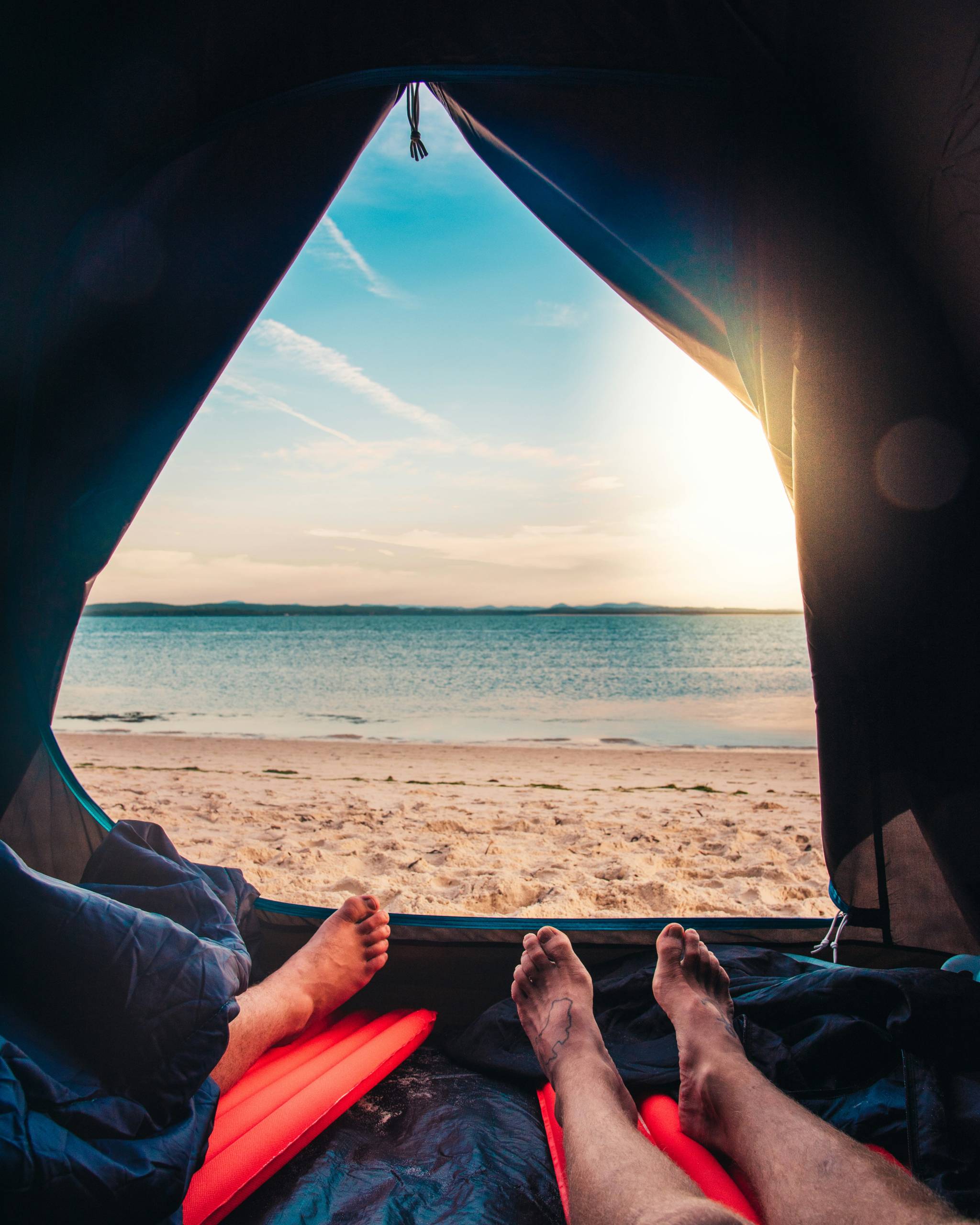 Holiday park camping on the beach