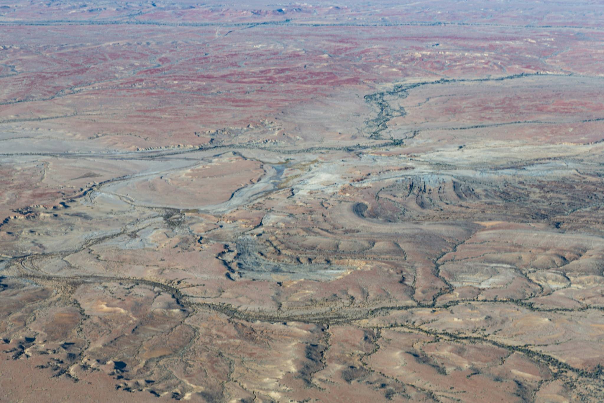 A photo of Lake Eyre in South Australia from above