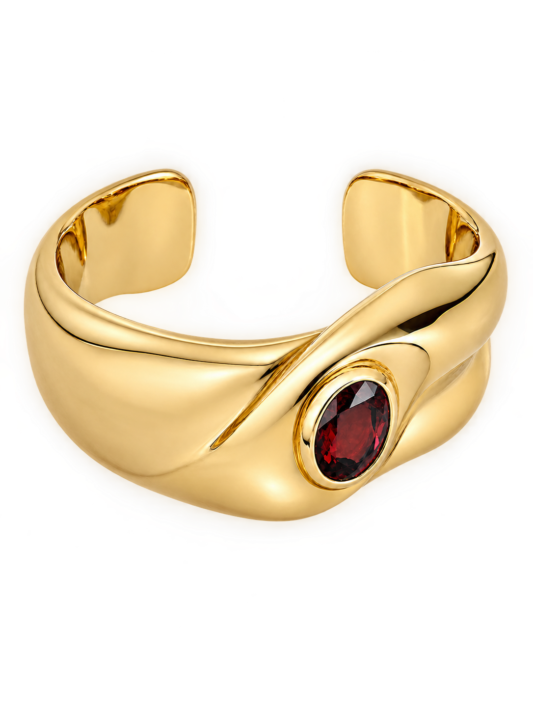 Skulpturel guldcuff