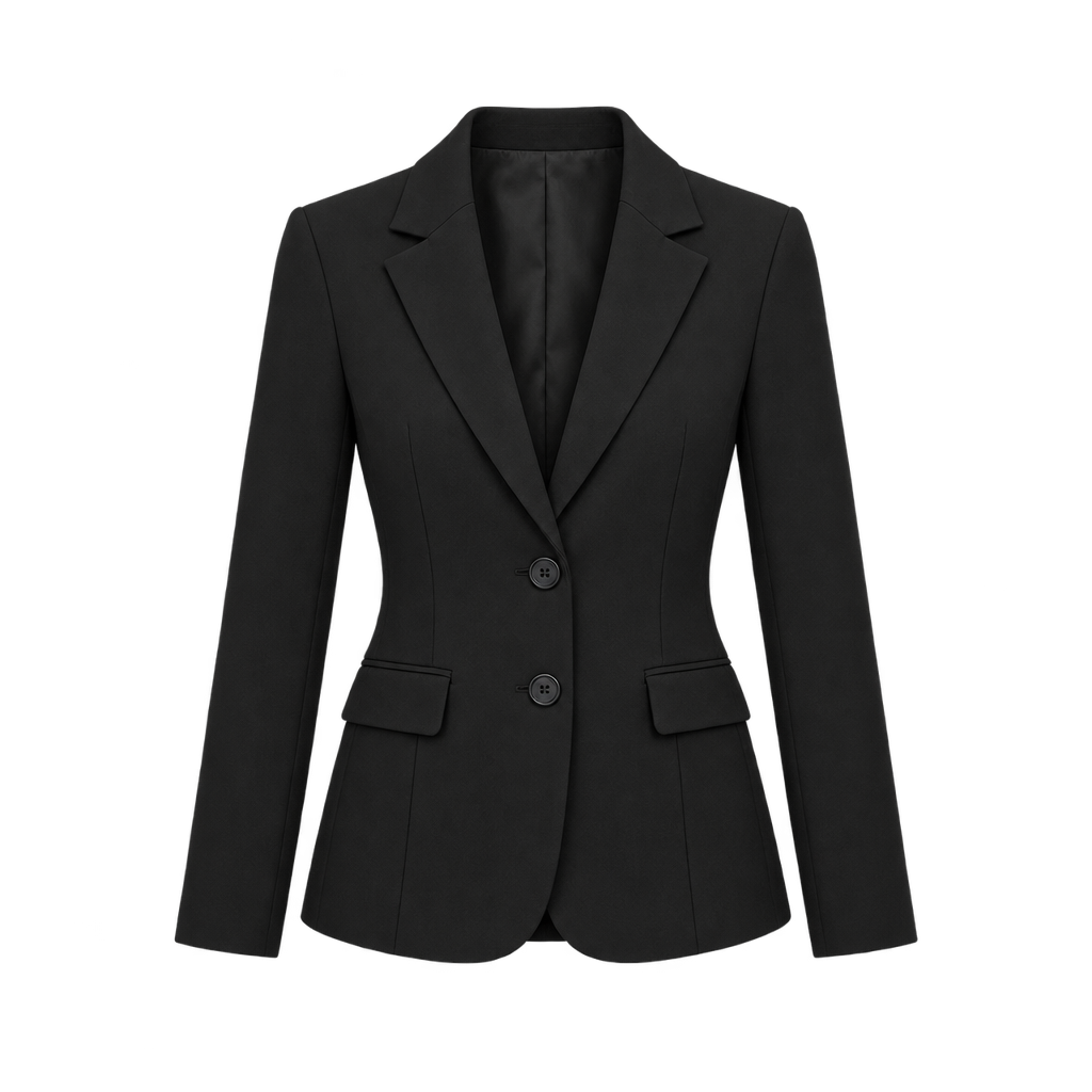 Sort taljeret blazer