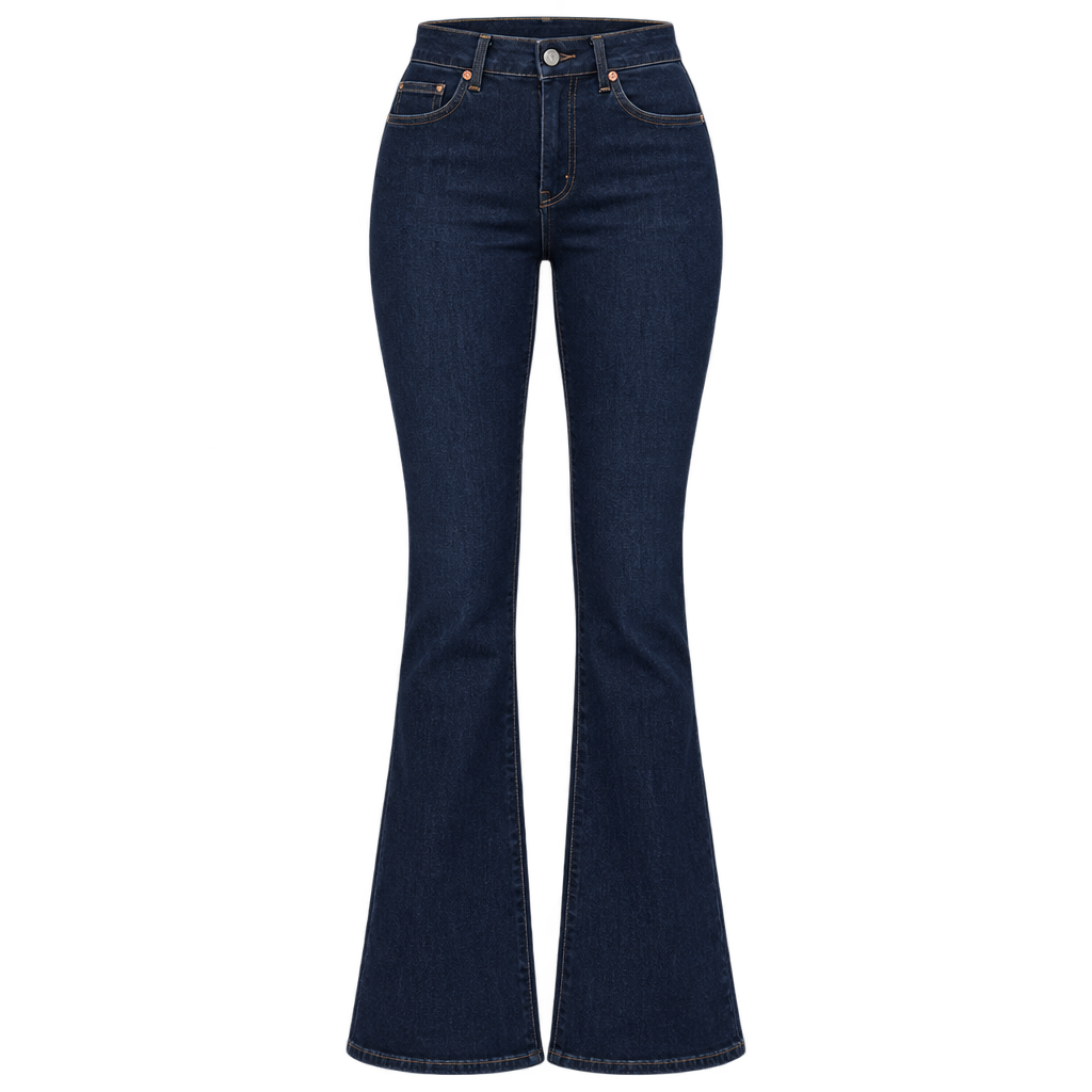 Mørke bootcut-jeans