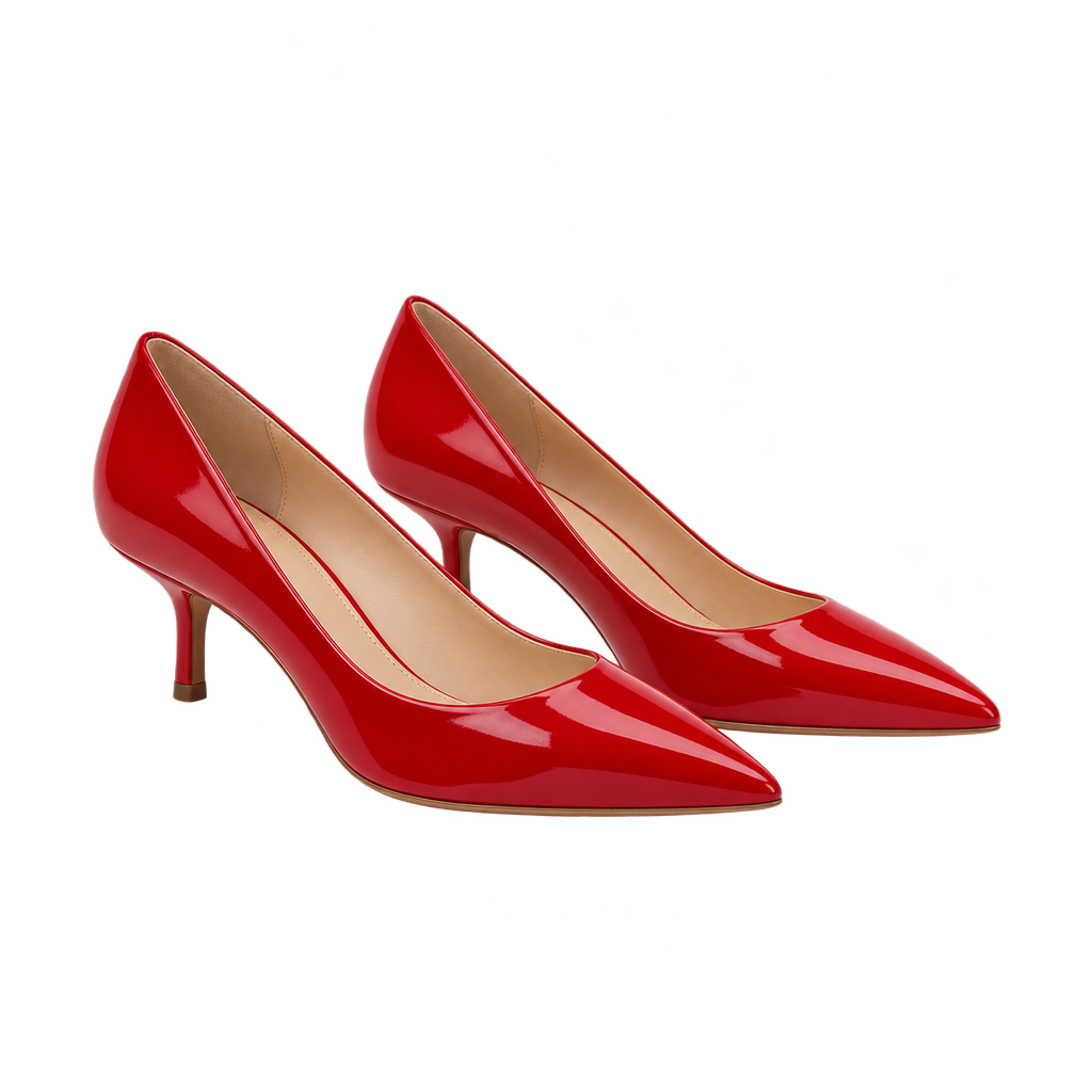 Kirsebærrøde kitten heels