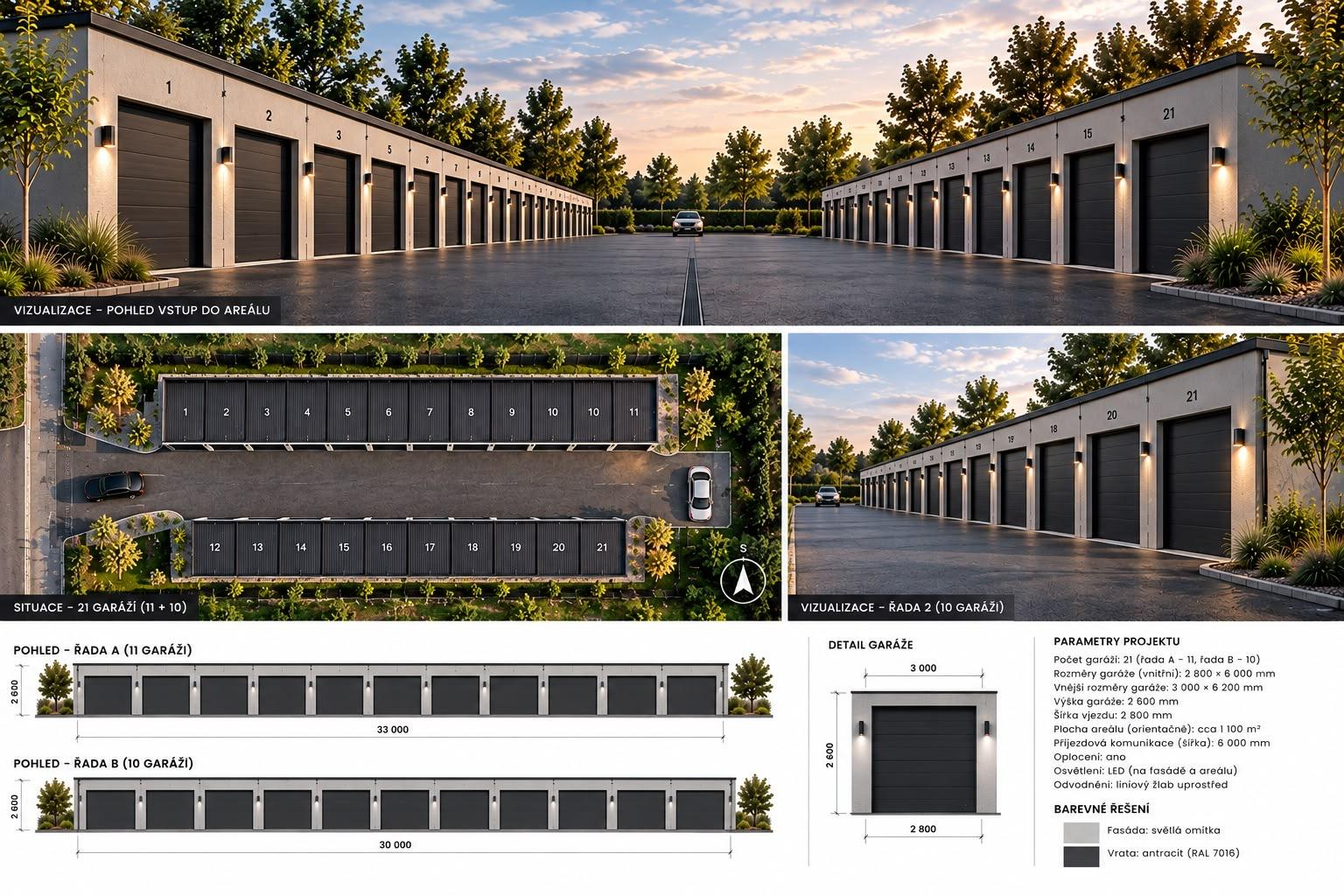 Současná městská architektura pod modrou oblohou