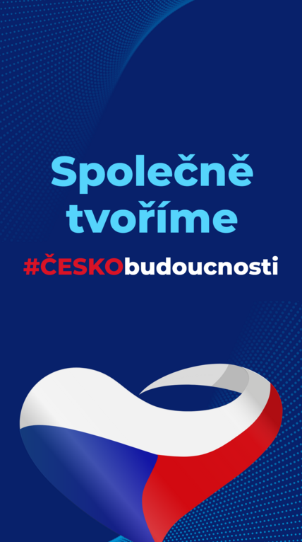 Mobilní aplikace #ČESKObudoucnosti – ukázka obrazovky