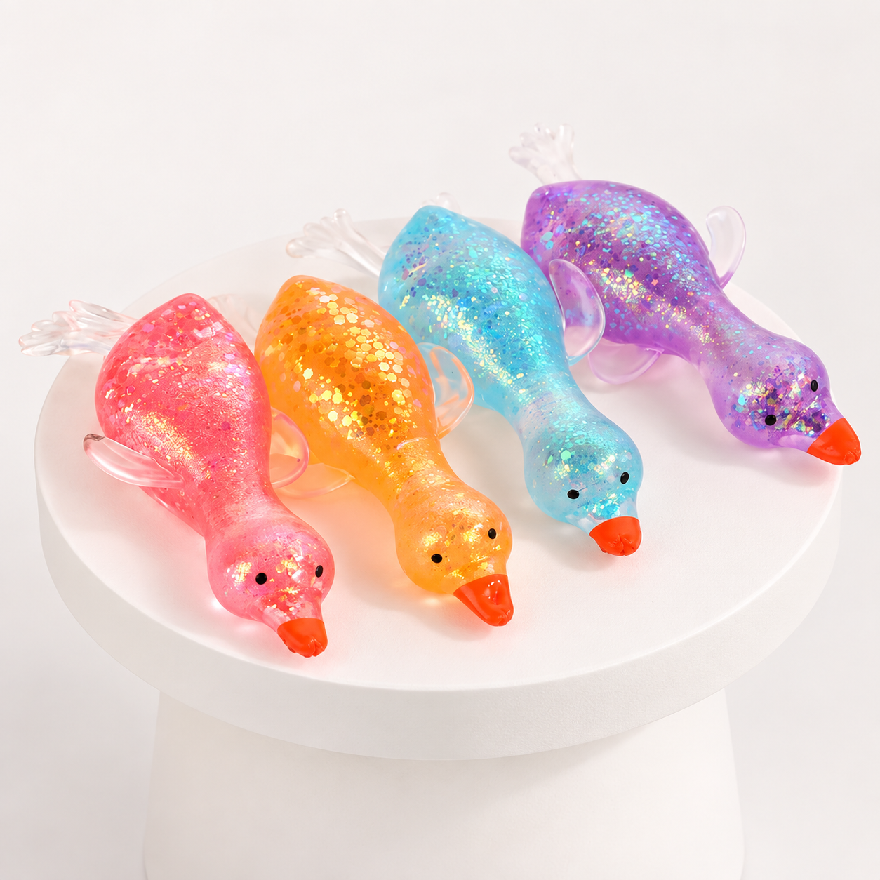 Glitter Duck Squishy Stress Relief Toy