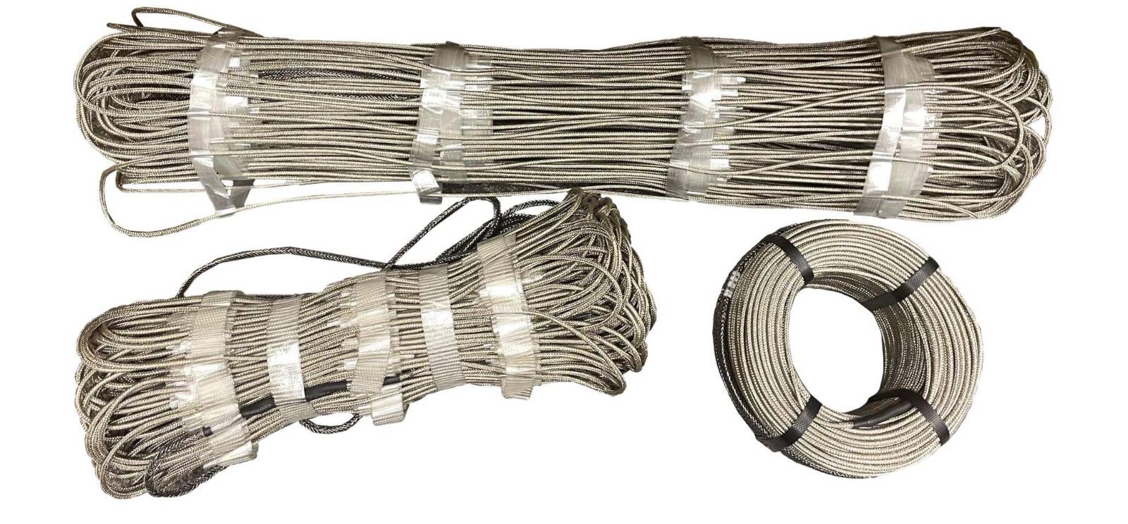 Electric heating cable coils for radiant driveway heating installation