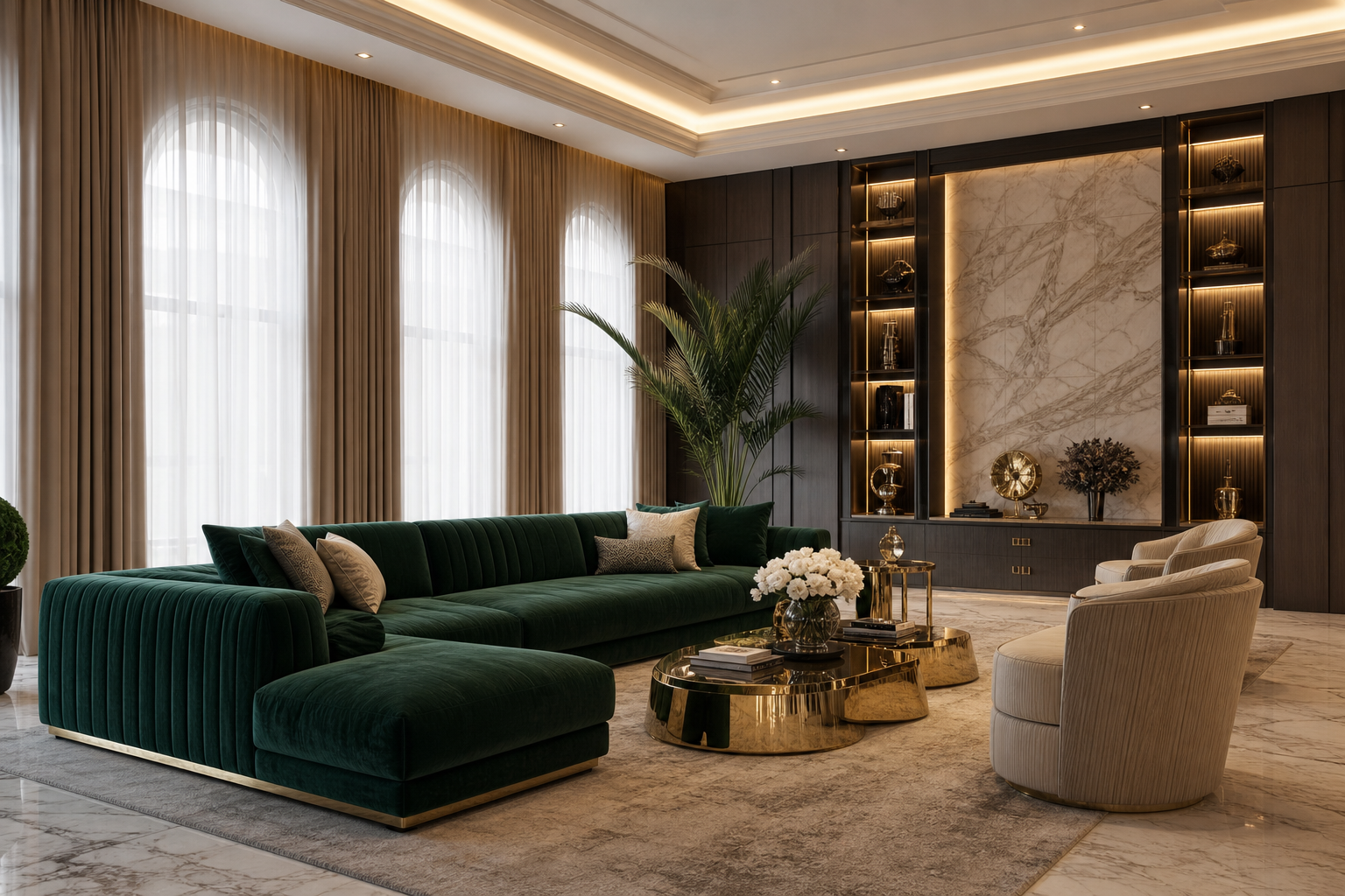Luxury living room by Renova Interior