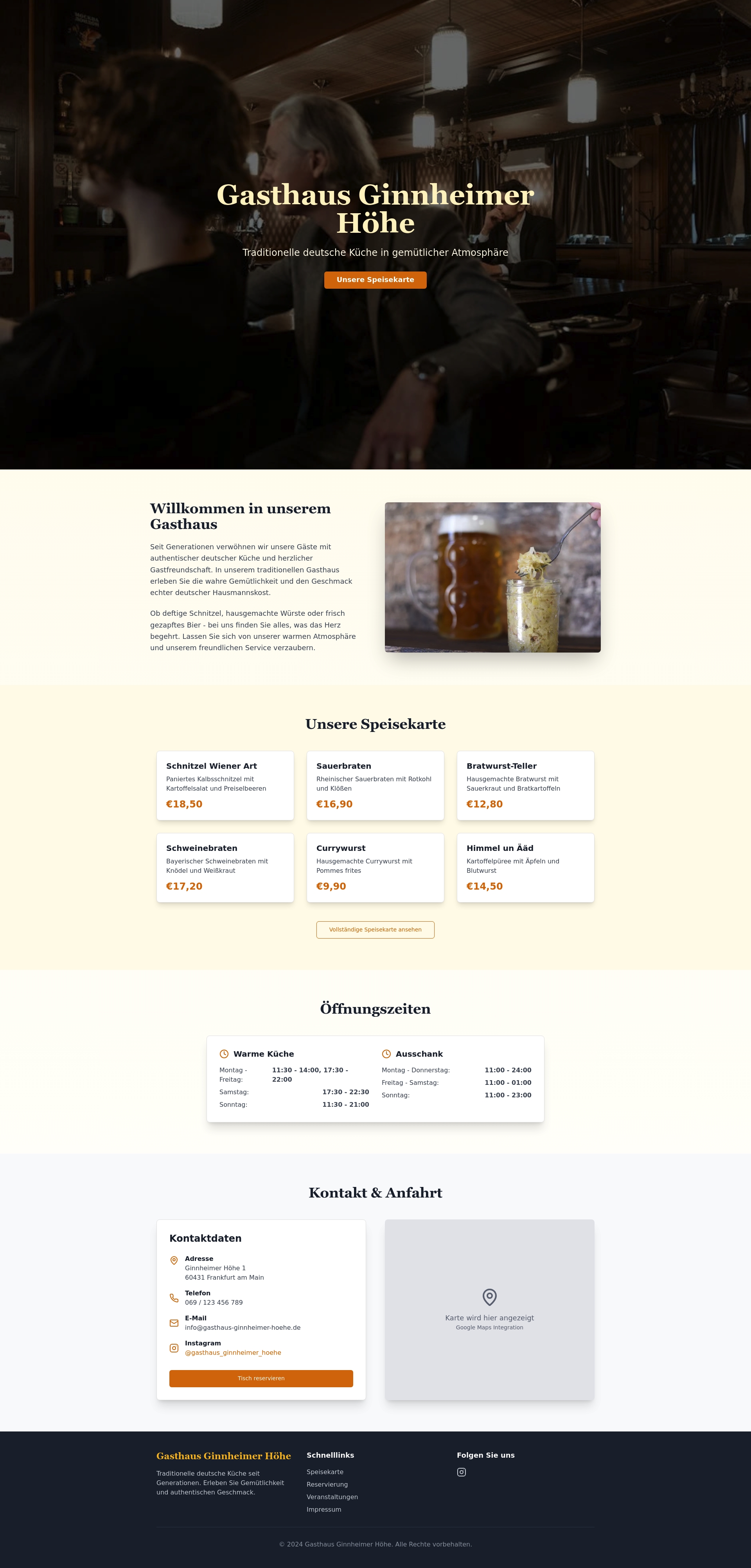Restaurant Website