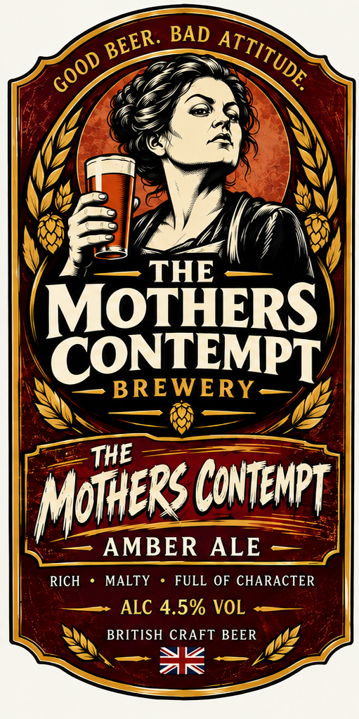 The Mothers Contempt pump label artwork
