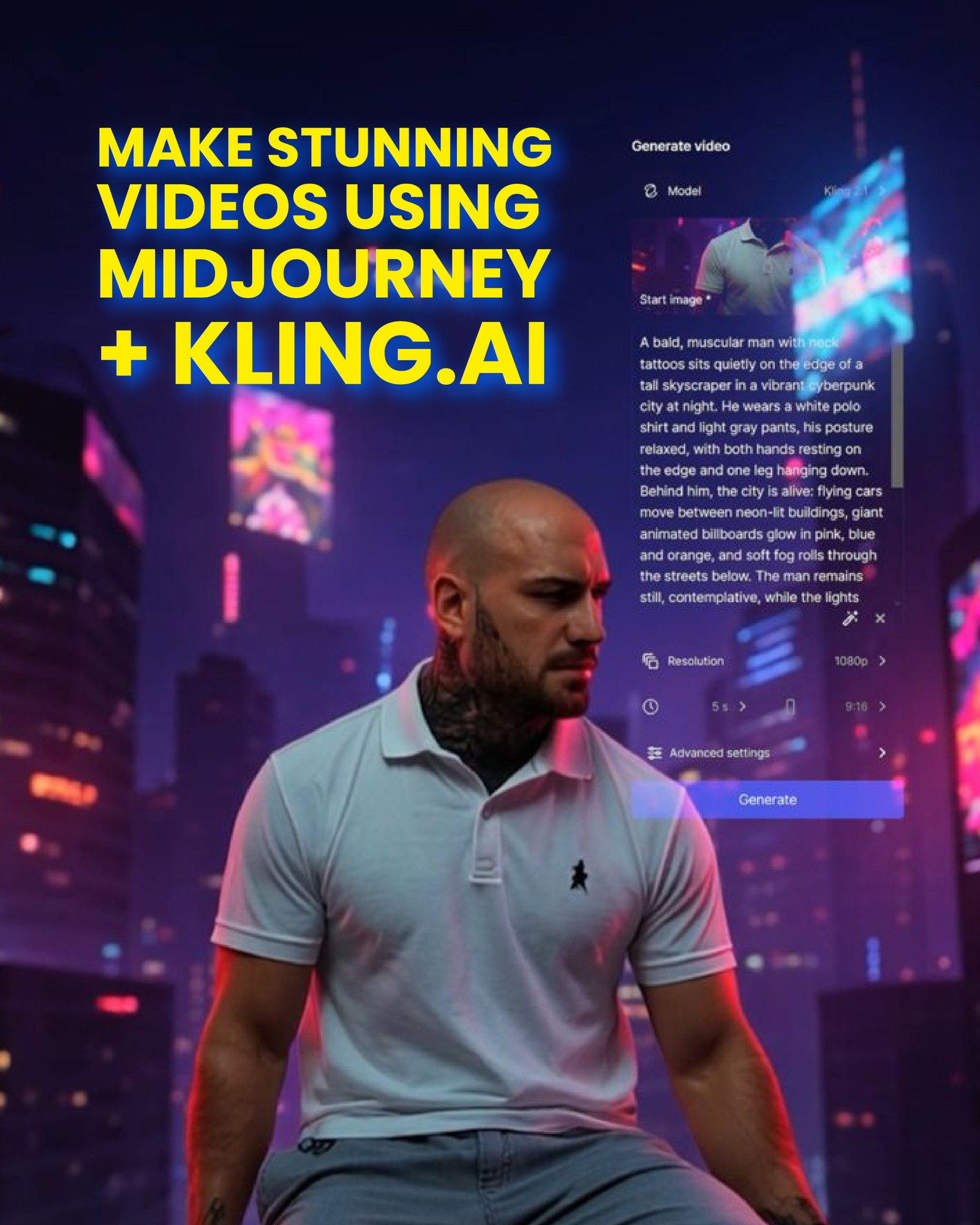 MAKE STUNNING VIDEOS USING MIDJOURNEY + KLING.AI