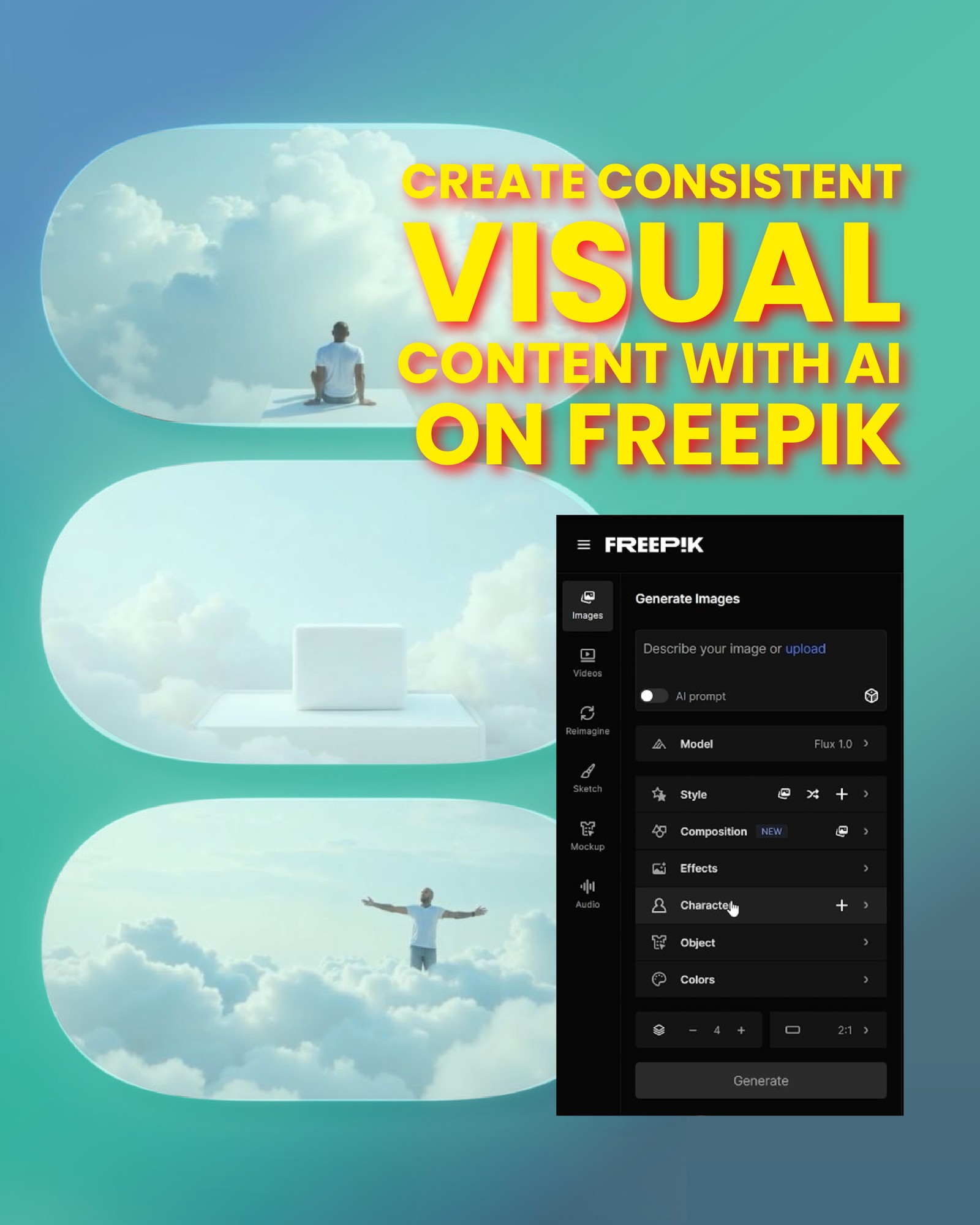CREATE CONSISTENT VISUAL CONTENT WITH AI ON FREEPIK