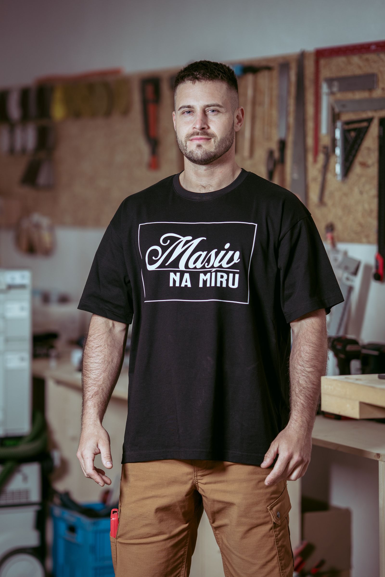 Truhlář David Kalný ve své dílně