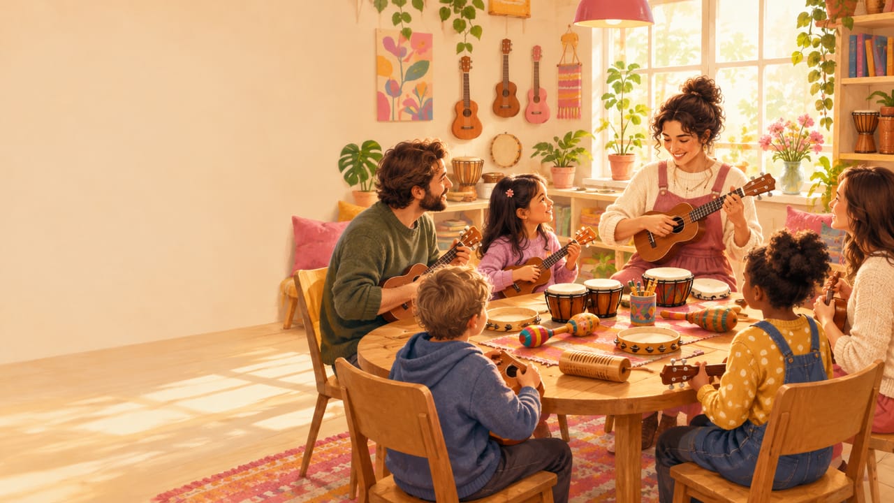 Workshop s ukulele a rytmickými nástroji