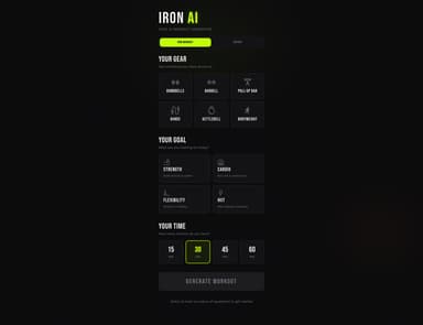 AI Workout Generator