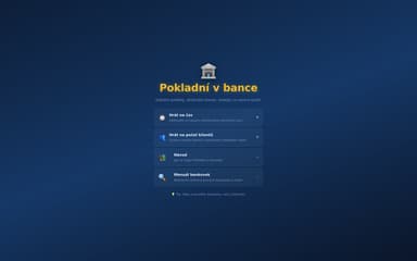 Pokladní v Bance