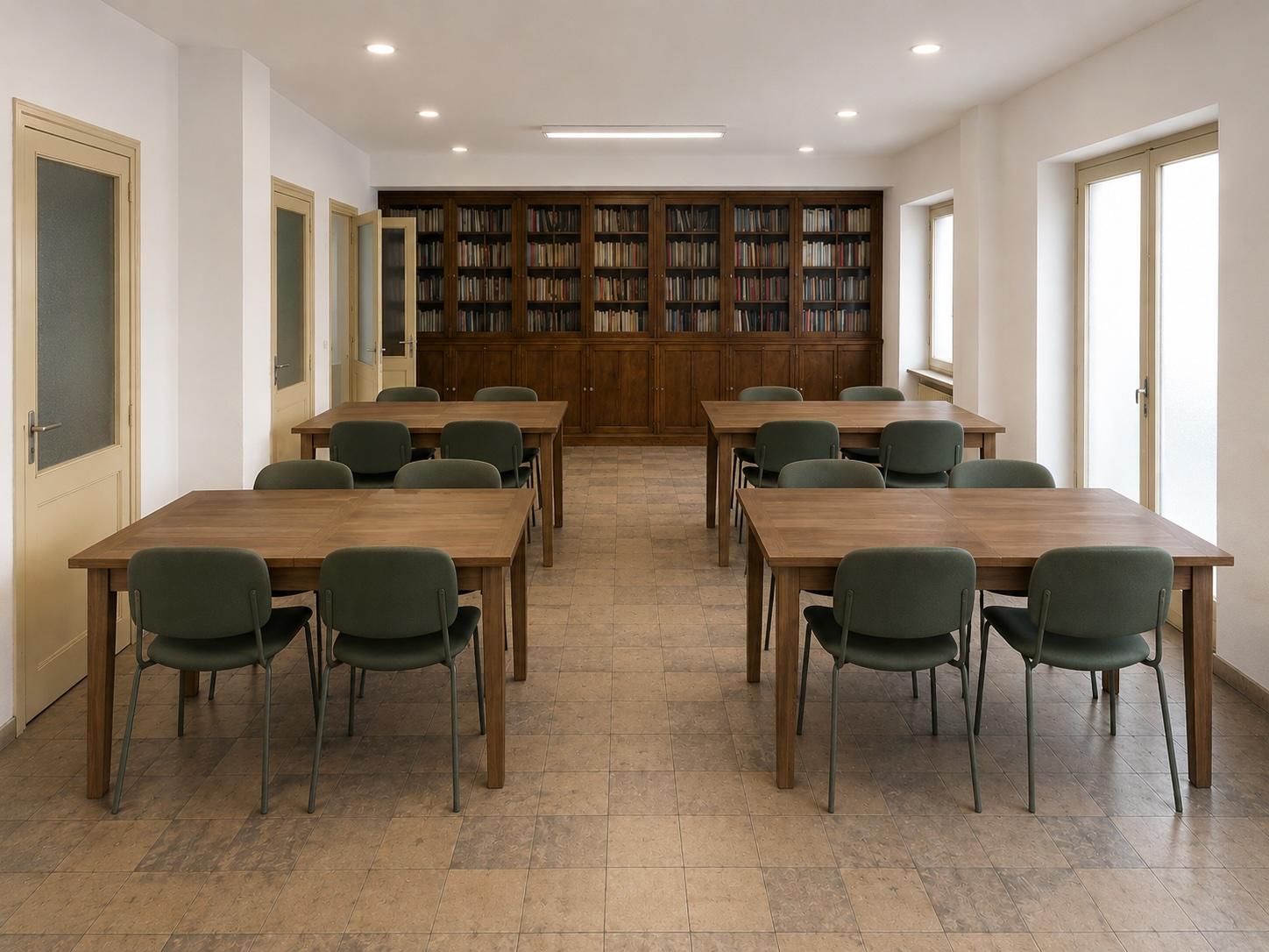 Sala de estudio de la residencia femenina del Colegio Mayor San Juan Evangelista