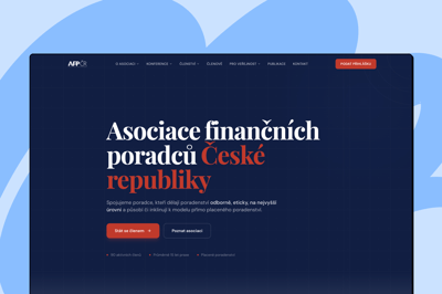 Asociace finančních poradců si vytvořila web s pokročilými funkcemi, bez agentury