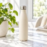 Cream insulated water bottle