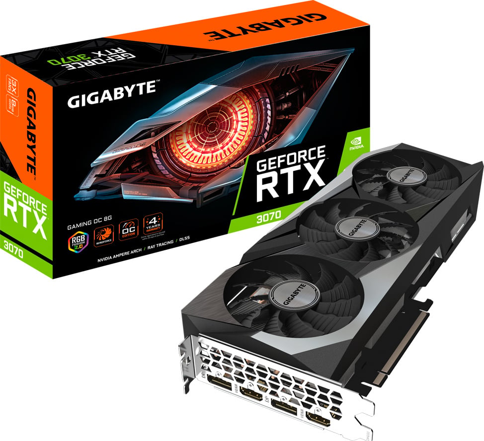 Gigabyte Gaming GeForce RTX 3070 8GB — 8 GB GDDR6 Ampere — Erelen Olomouc — foto 1