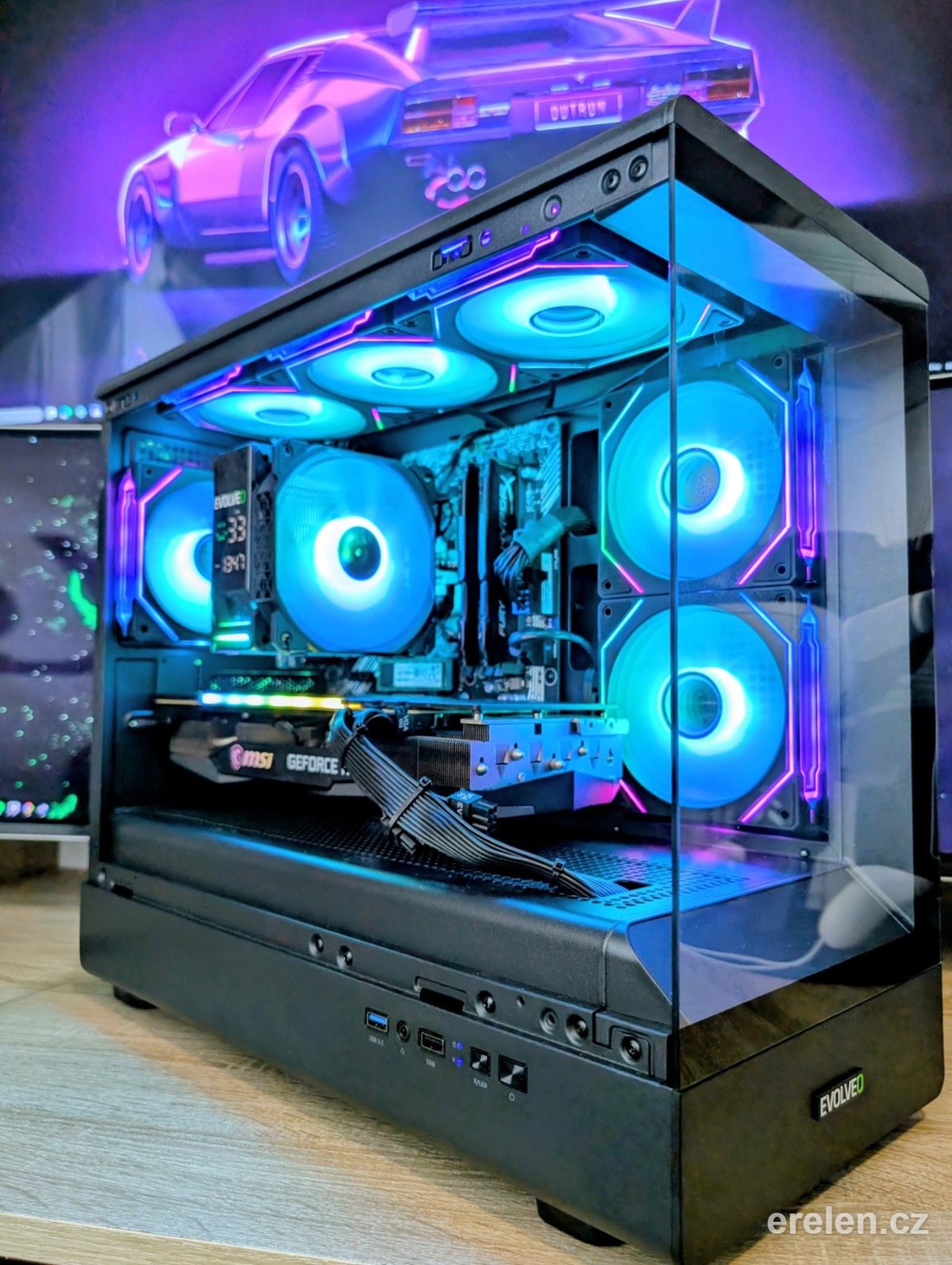 Herní PC s RGB - Ryzen 5700 / RTX 3070 — AMD Ryzen 5 5700 (8 jader / 16 vláken) — Nvidia RTX 3070 MSI Gaming X Trio 8GB — Erelen Olomouc — foto 1
