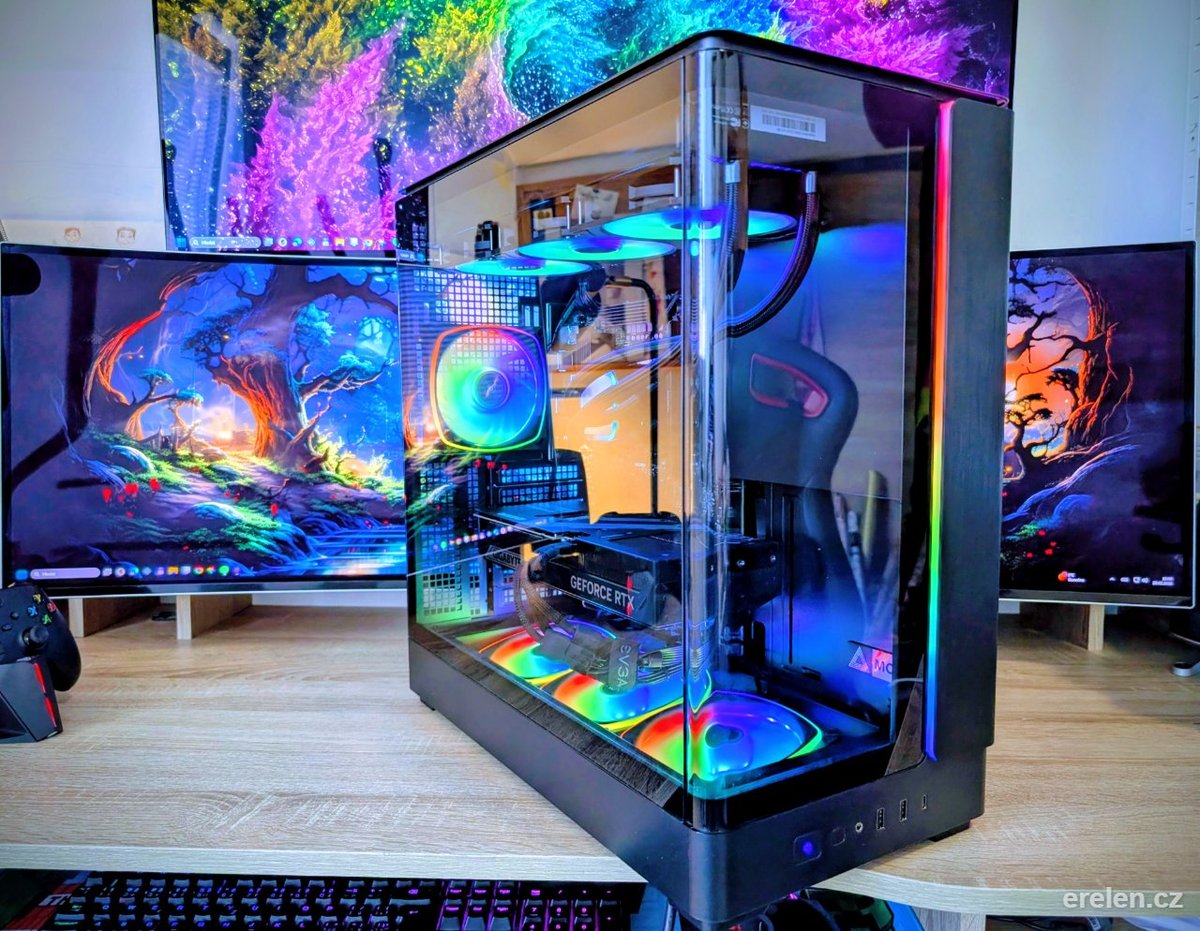 TOP Herní PC – Inno RTX 5080 / 9800X3D — AMD Ryzen 9800X3D — INNO3D NVIDIA GEFORCE RTX 5080 X3 OC 16GB GDDR7 - na fotce Gigabyte 5080 — Erelen Olomouc — foto 1