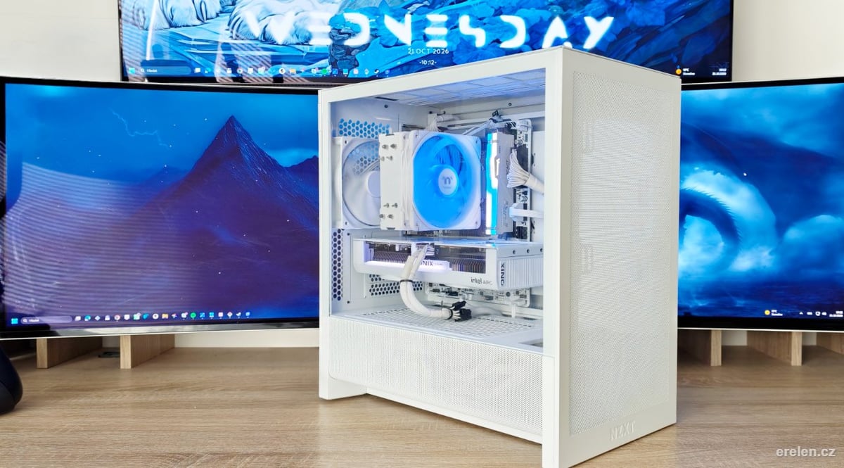 Bílé herní RGB PC NZXT – B580 12GB / i7-14700F — Intel Core i7 14700F — ONIX LUMI Intel Arc B580 GDDR6 OC 12GB — Erelen Olomouc — foto 1