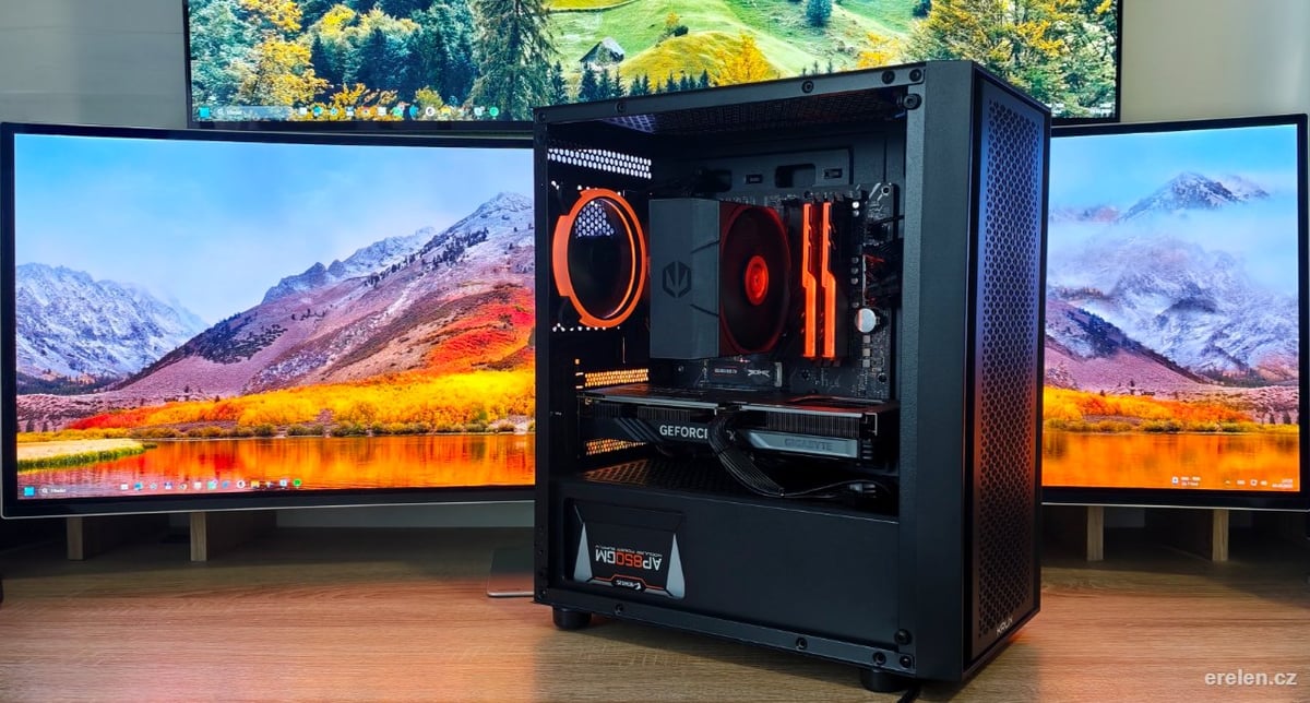 Herní PC - 5700X / RTX 4060 8GB / Gskill 16GB — AMD Ryzen 7 5700X — GeForce RTX 4060 GAMING OC 8GB — Erelen Olomouc — foto 1