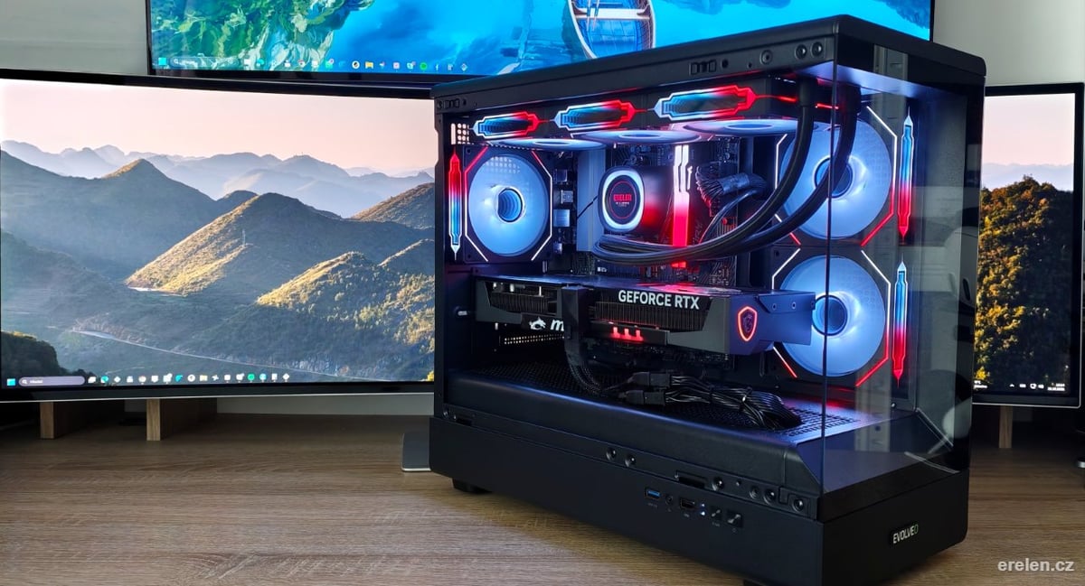TOP Herní RGB PC – RTX 5080 / 9800X3D / 850W Platinum — AMD Ryzen 7 9800X3D — Nvidia RTX 5080 16GB — Erelen Olomouc — foto 1