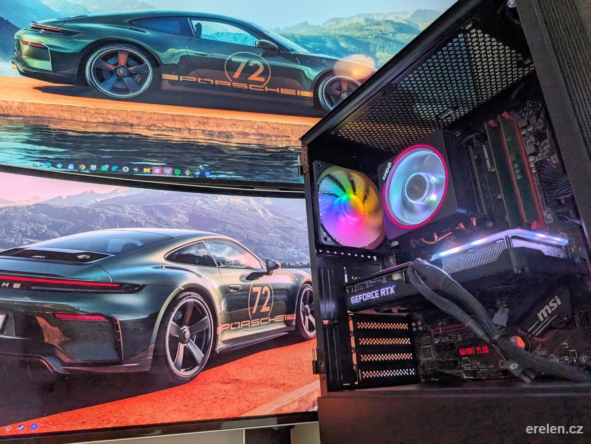 Gaming RGB PC - Ryzen 5500 / 3060 Ti — AMD Ryzen 5500 (6 jader / 12 vláken) — Nvidia RTX 3060 ti Gainward Ghost 8GB — Erelen Olomouc — photo 1