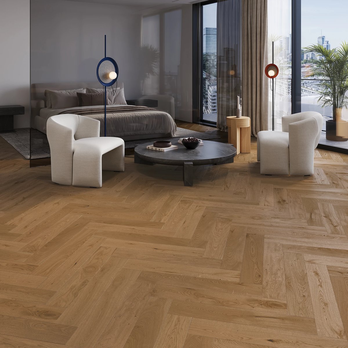 Dub MAINLAND Herringbone 130 1WC000022 - Třívrstvá dřevěná podlaha