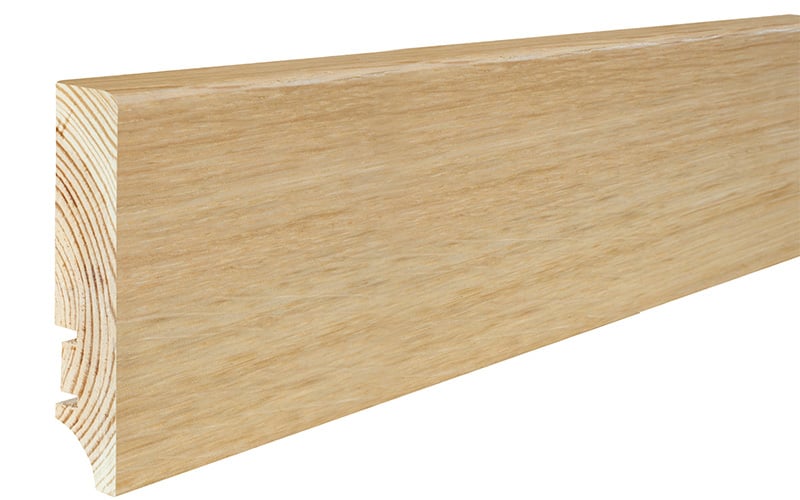 Podlahová soklová lišta dýhovaná, dýha dub, lak standard, 2200 x 78 mm, profil P78, P7801011A