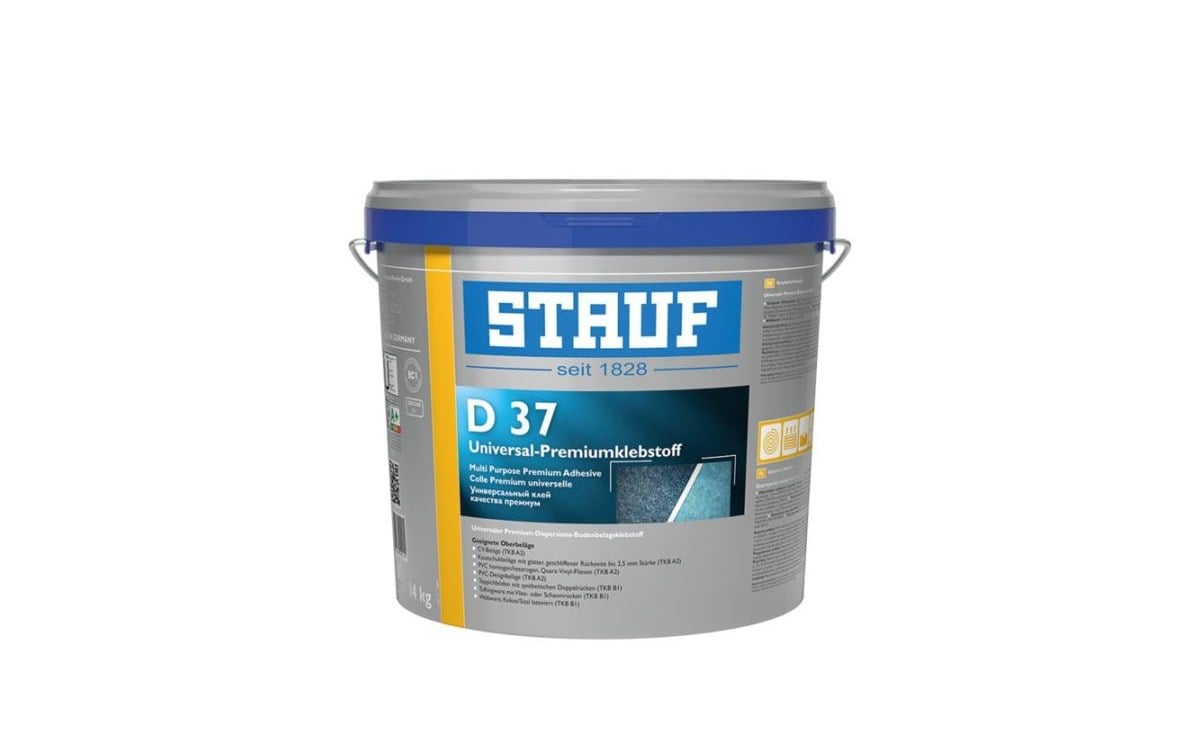 STAUF D 37 Prémiové disperzní a kontaktní, protipožární lepidlo na PVC, LVT, 14 kg