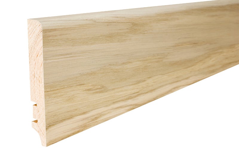 Podlahová soklová lišta dýhovaná, dýha dub, cream2, lak standard, 2200 x 90 mm, profil P61, P6101031A